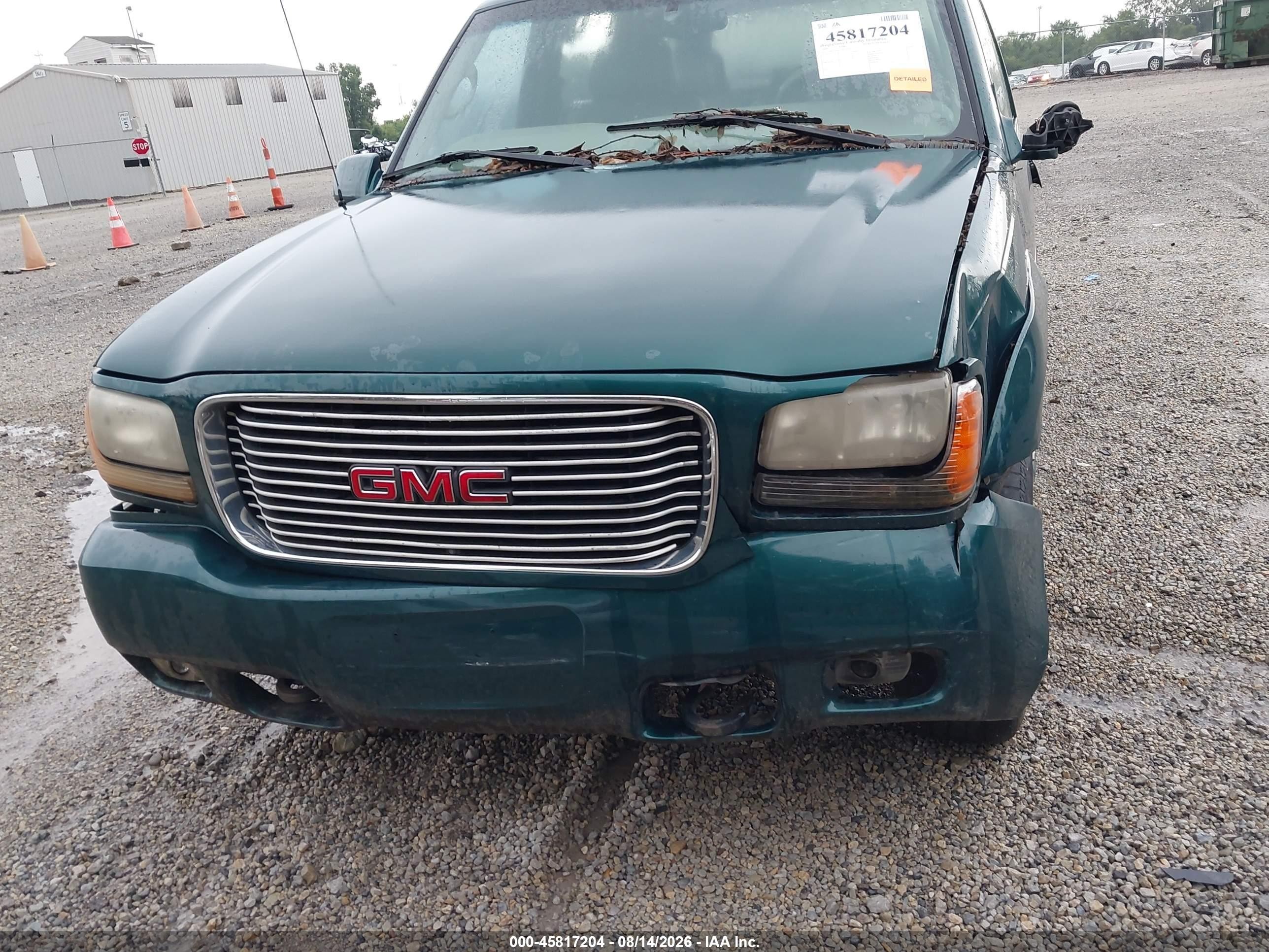 2000 Gmc Yukon Denali   Green vin: 1GKEK63R1YR174359