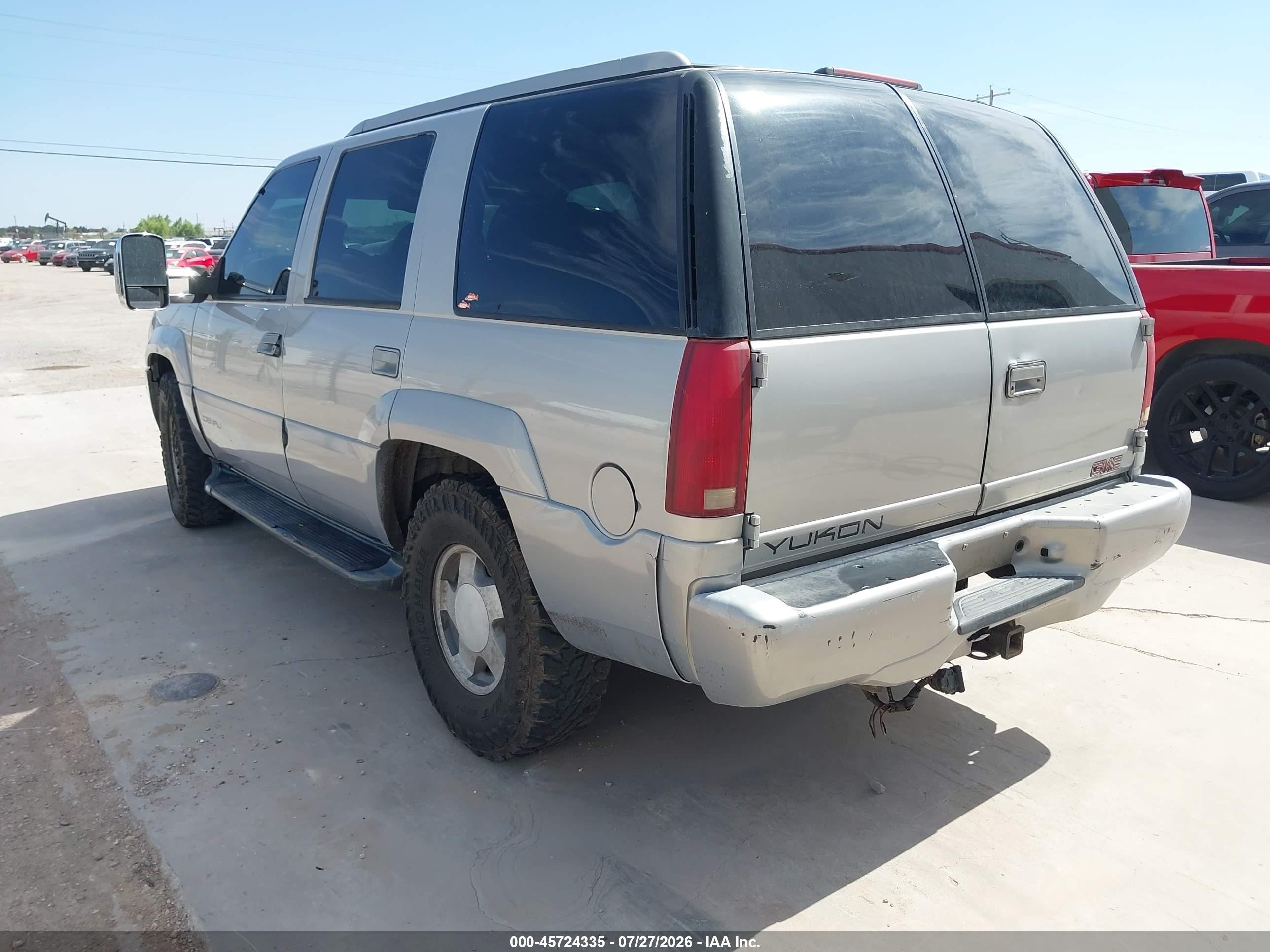 2000 Gmc Yukon Denali   Silver vin: 1GKEK63R7YR223371