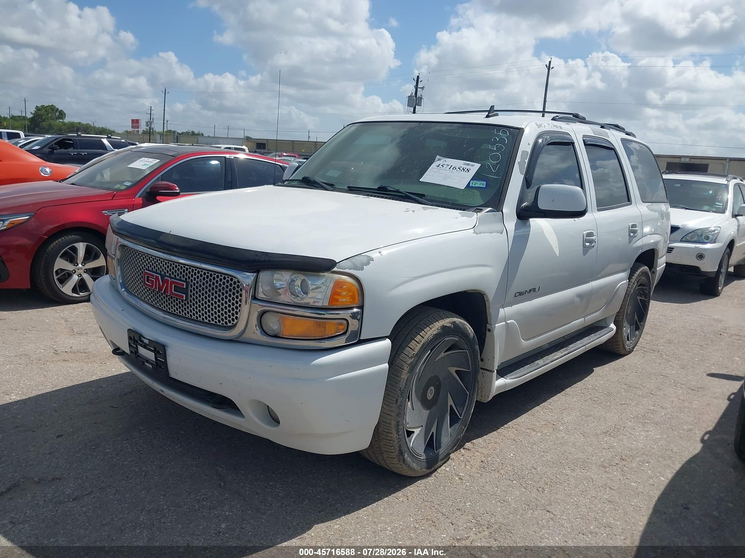 2006 Gmc Yukon Denali White vin: 1GKEK63U06J120535
