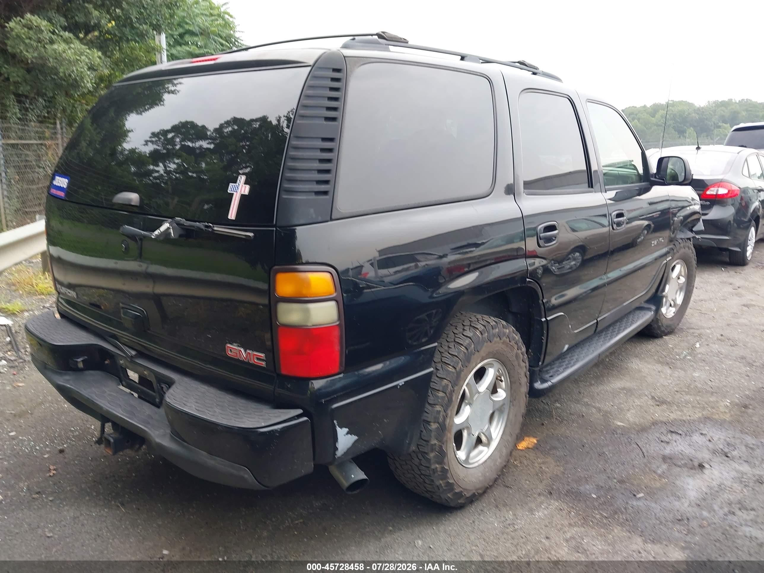 2005 Gmc Yukon Denali Black vin: 1GKEK63U25J255675