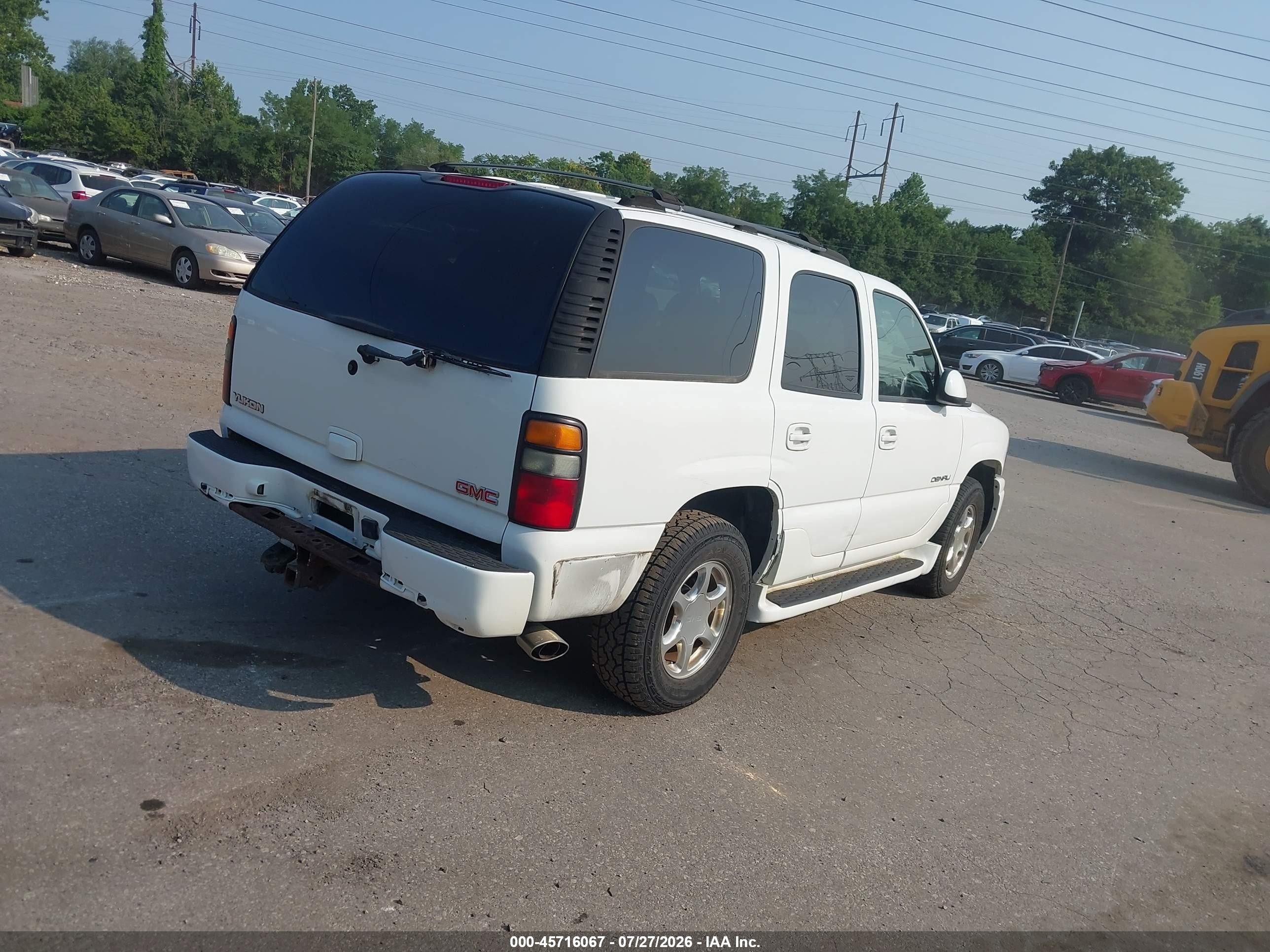 2004 Gmc Yukon Denali Белый vin: 1GKEK63U44J298574