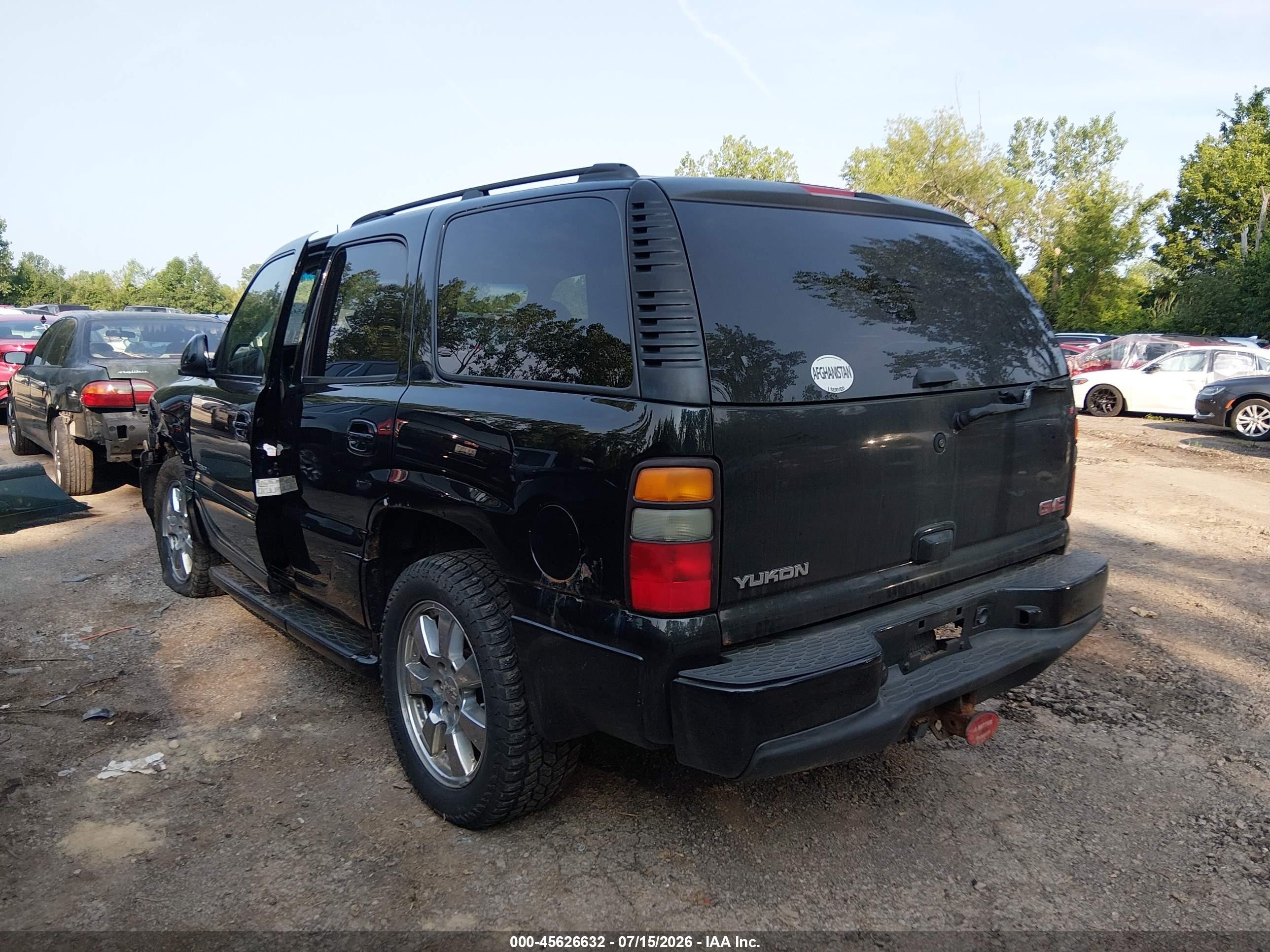 2005 Gmc Yukon Denali Black vin: 1GKEK63U45J251689