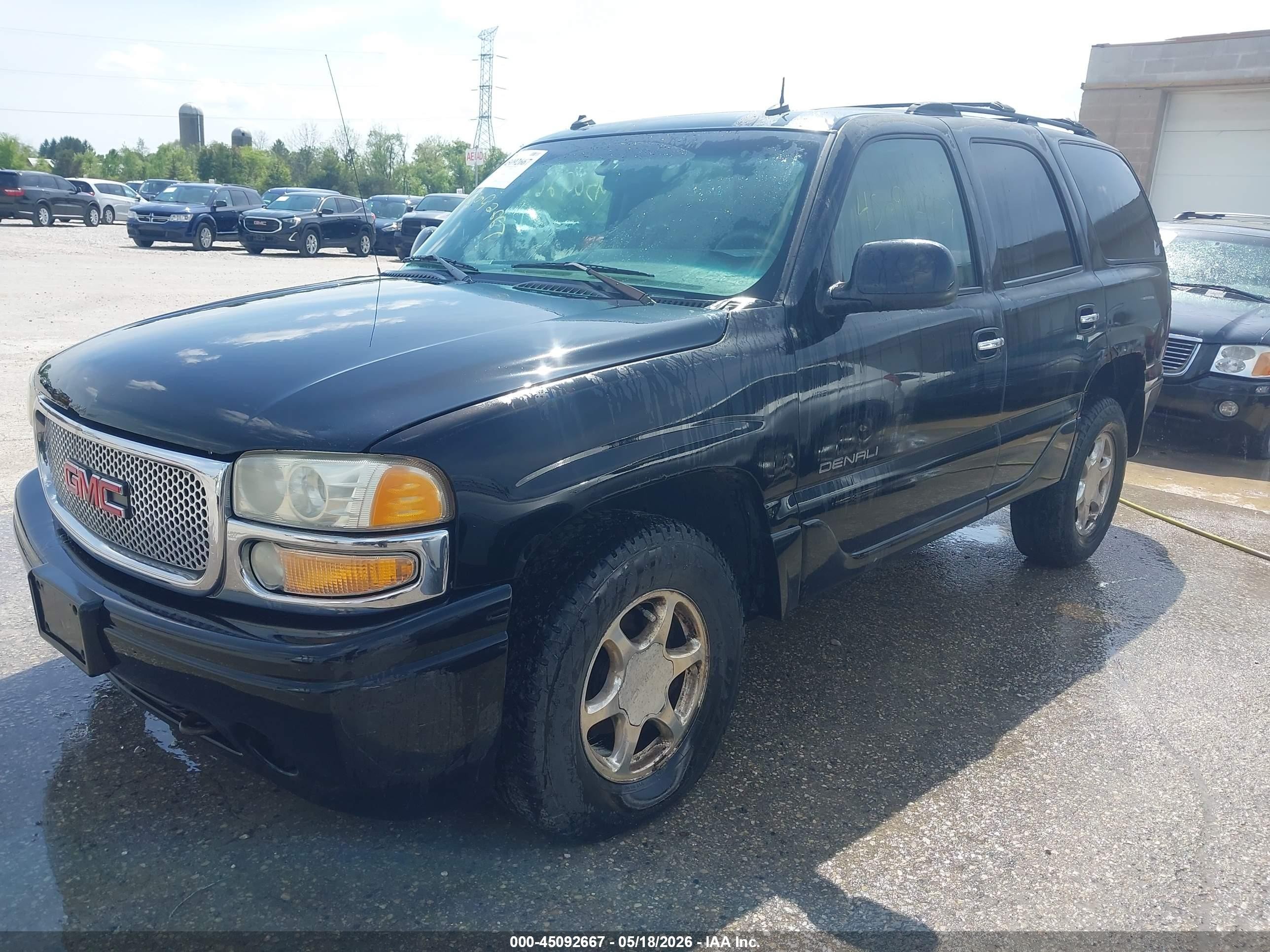 2003 Gmc Yukon Denali Черный vin: 1GKEK63U53J162422