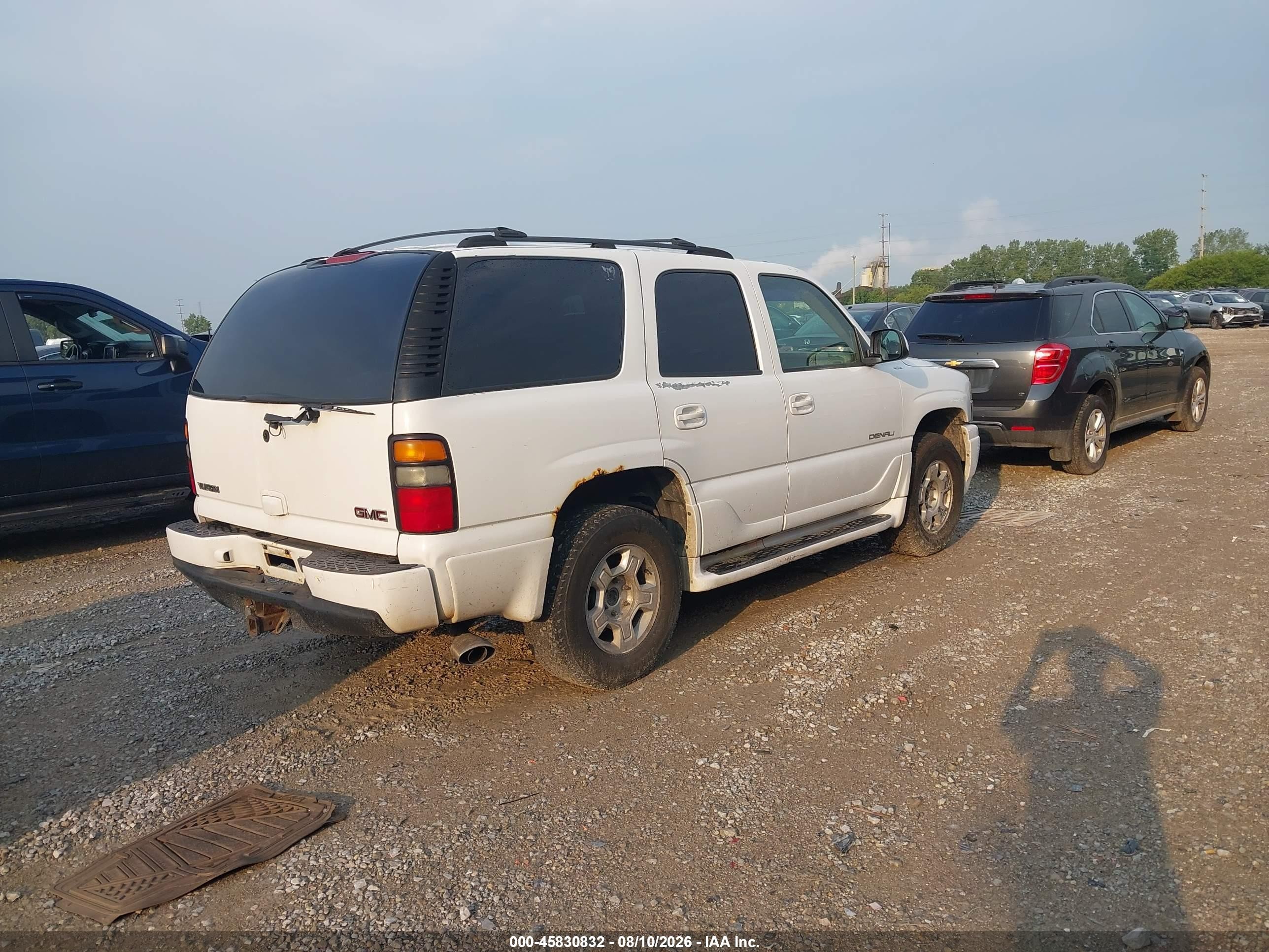 2004 Gmc Yukon Denali White vin: 1GKEK63U84J296164