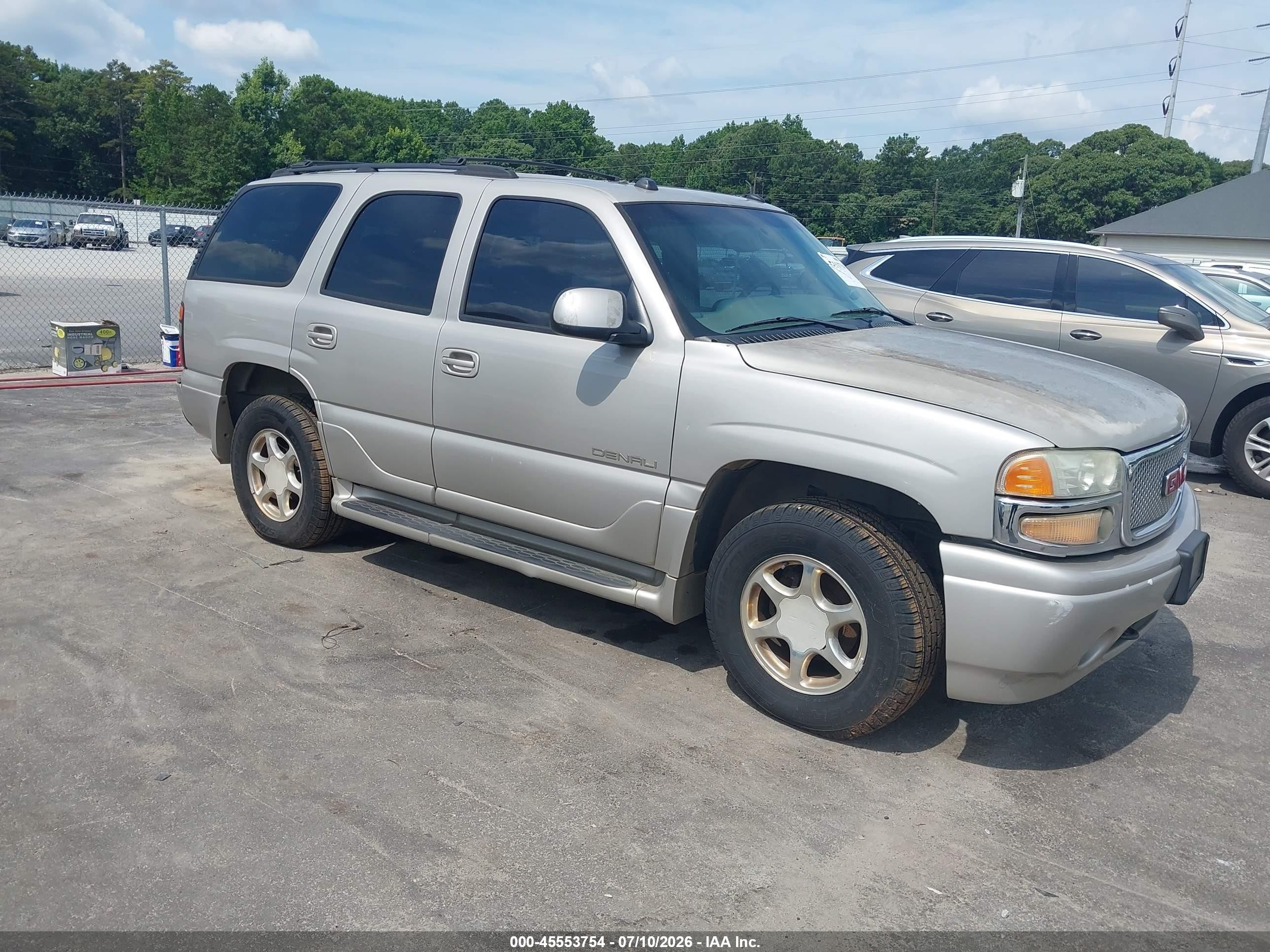 2005 Gmc Yukon Denali Gray vin: 1GKEK63U85J124251