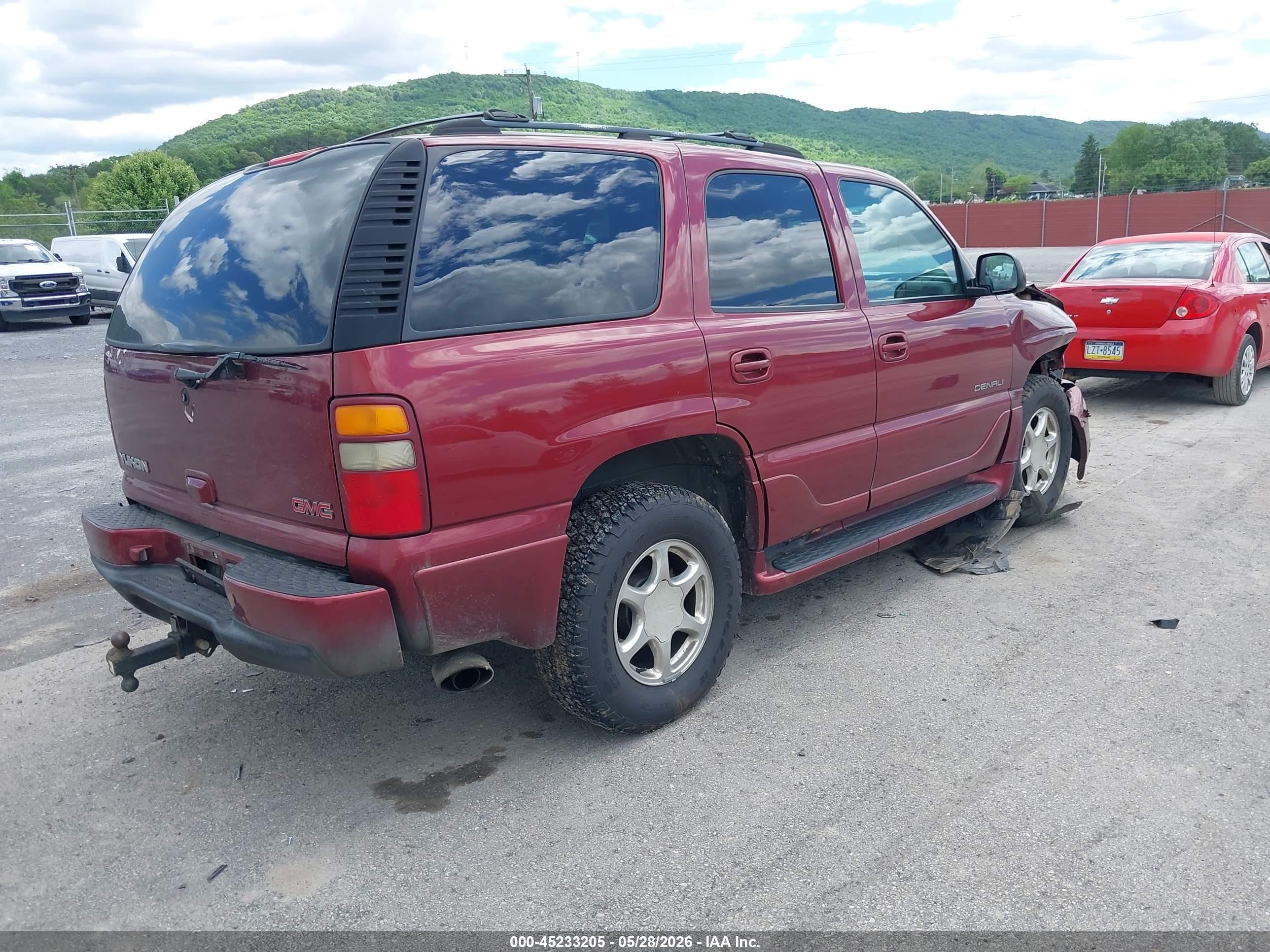 2001 Gmc Yukon Denali Burgundy vin: 1GKEK63U91J229424