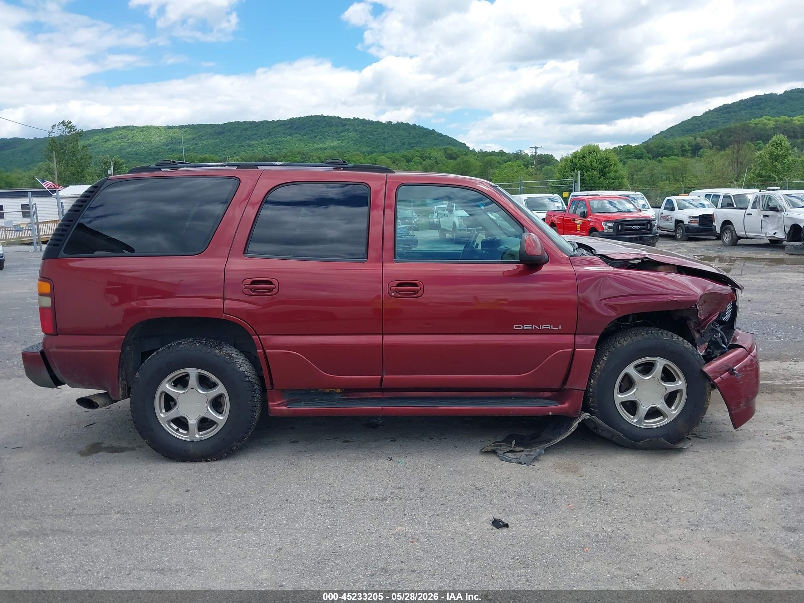 2001 Gmc Yukon Denali Burgundy vin: 1GKEK63U91J229424