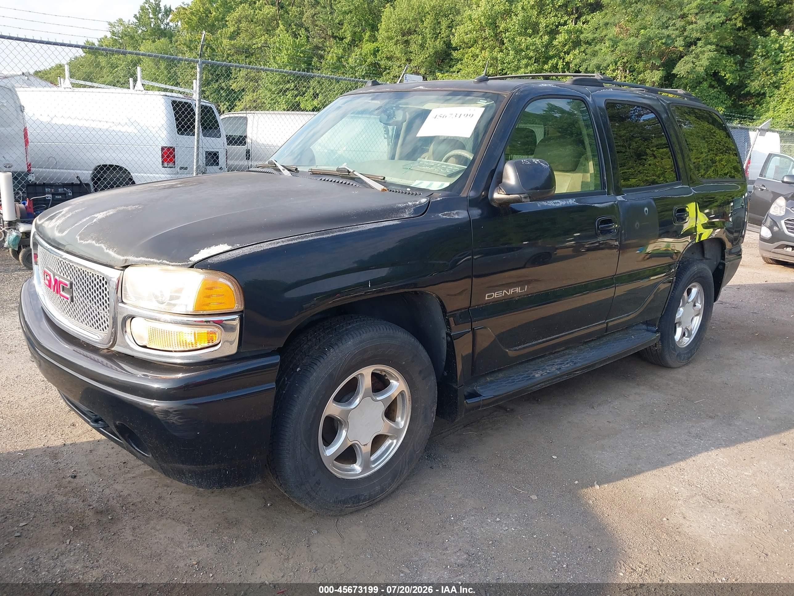 2005 Gmc Yukon Denali Black vin: 1GKEK63UX5J198318