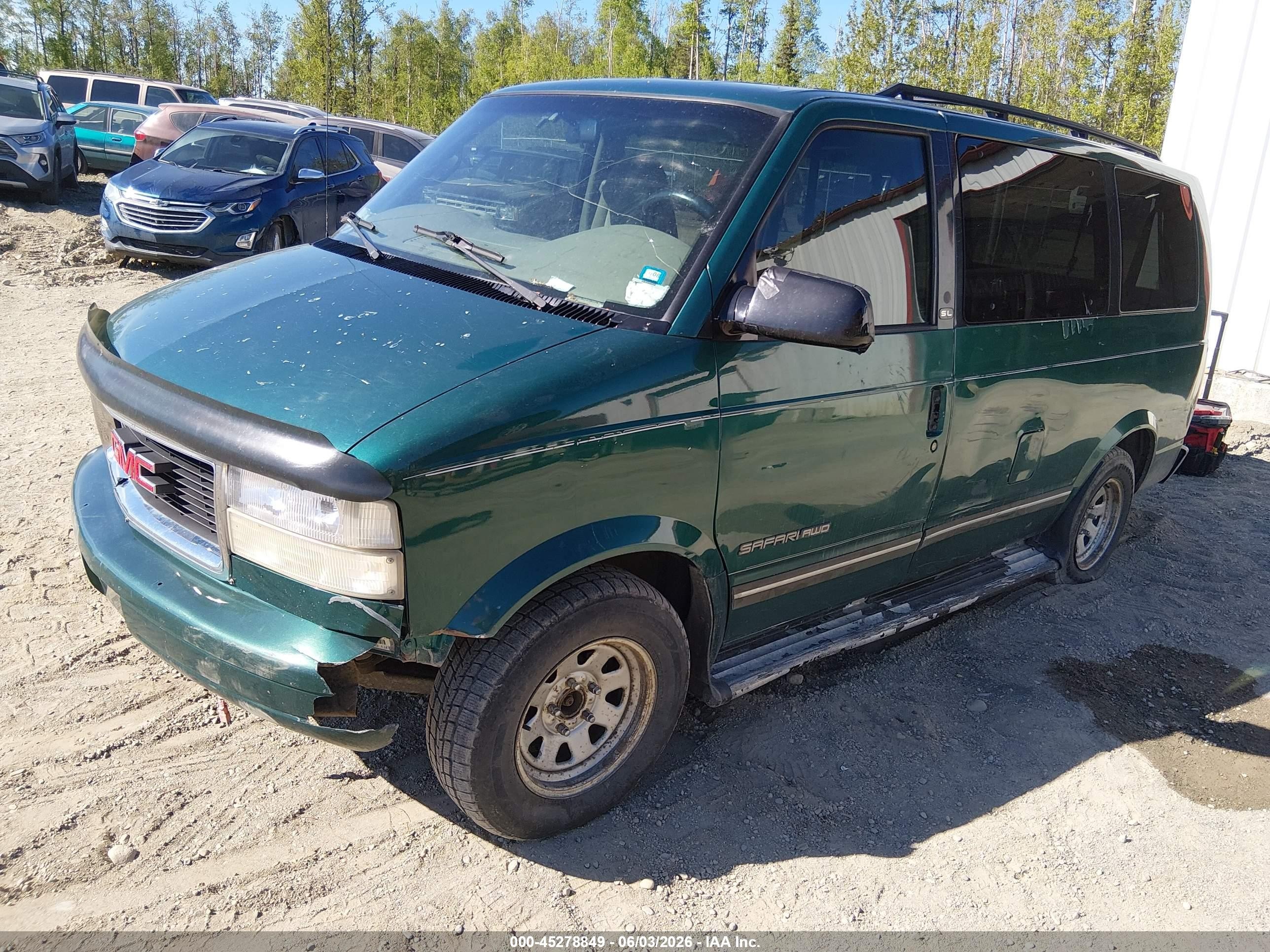1999 Gmc Safari Sl Зеленый vin: 1GKEL19W7XB513601