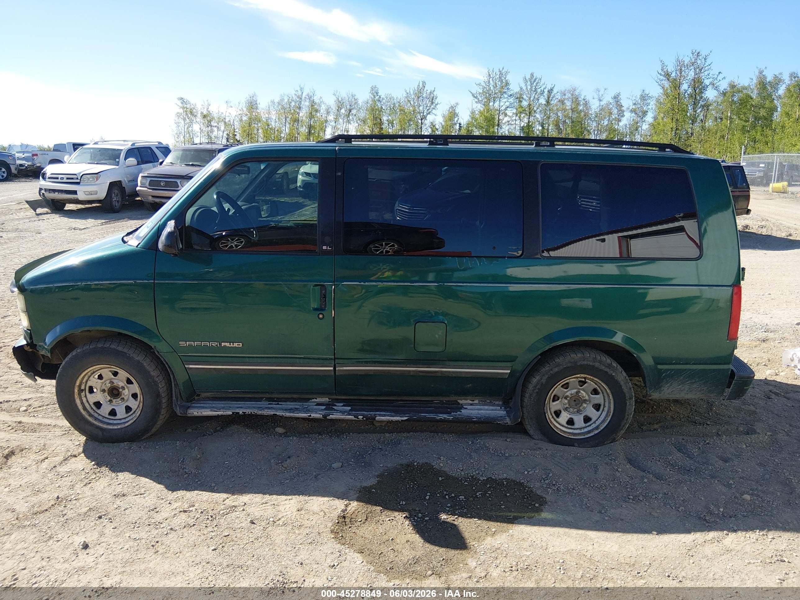 1999 Gmc Safari Sl Зеленый vin: 1GKEL19W7XB513601