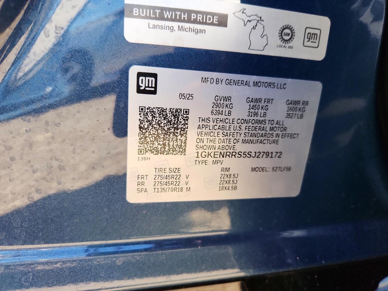 2025 Gmc Acadia Denali Blue vin: 1GKENRRS5SJ279172