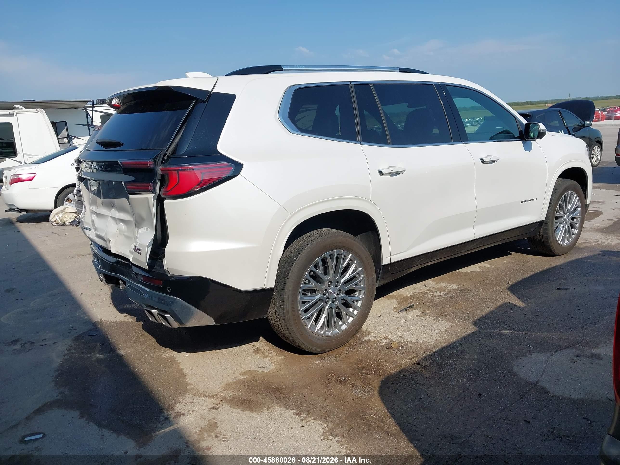 2025 Gmc Acadia Awd Denali White vin: 1GKENRRS8SJ163447