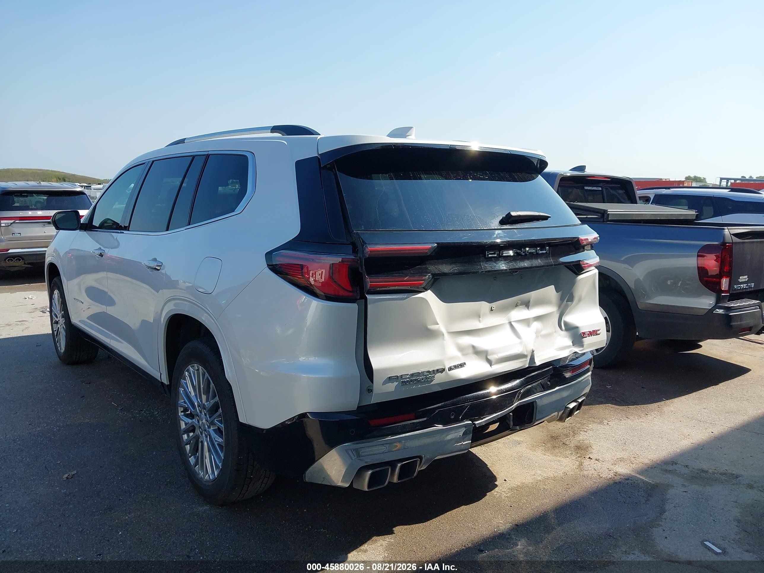 2025 Gmc Acadia Awd Denali White vin: 1GKENRRS8SJ163447