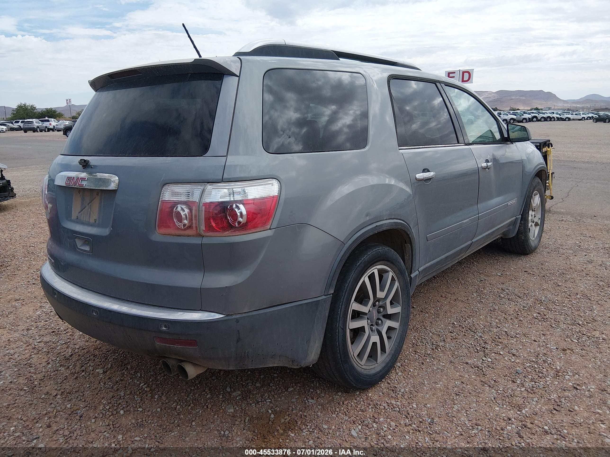 2008 Gmc Acadia Sle-1 Light Blue vin: 1GKER13718J256491