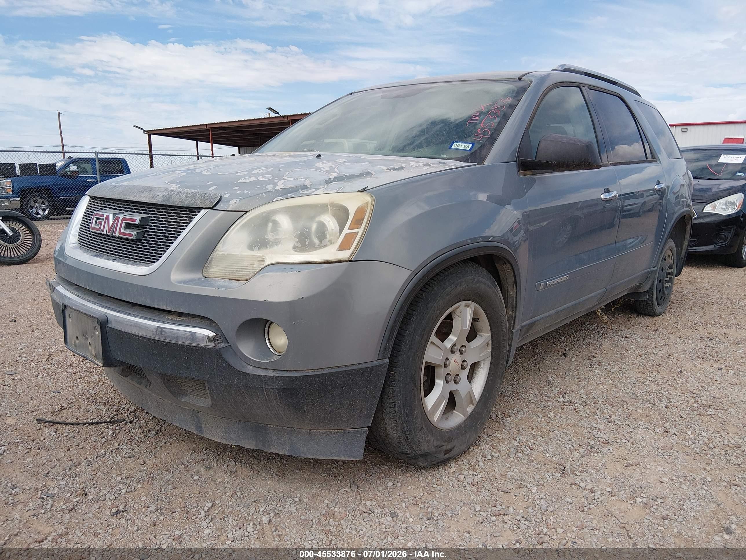 2008 Gmc Acadia Sle-1 Light Blue vin: 1GKER13718J256491