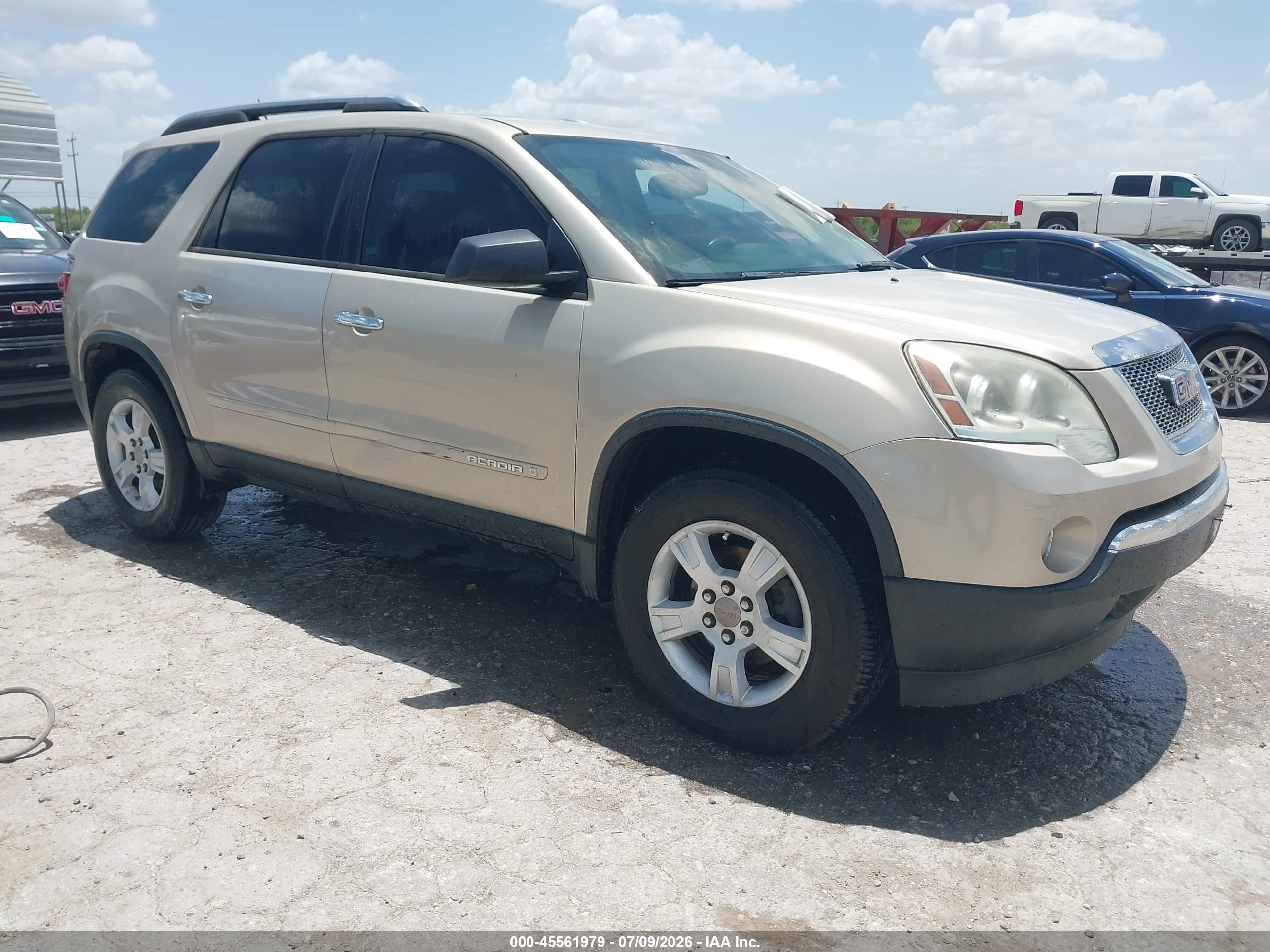 2008 Gmc Acadia Sle-1 Beige vin: 1GKER13738J184239