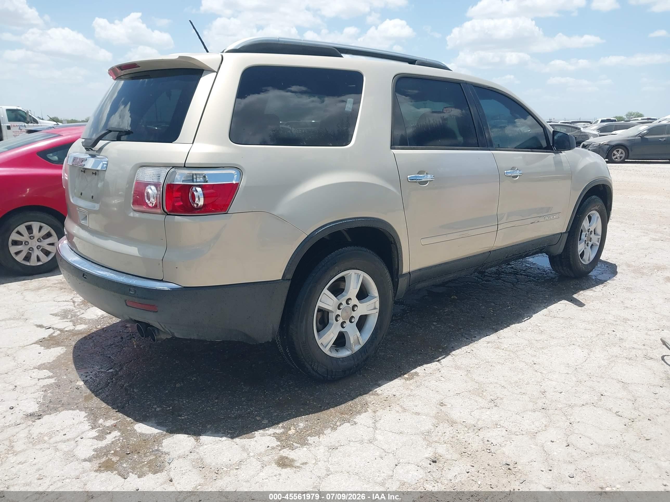2008 Gmc Acadia Sle-1 Бежевый vin: 1GKER13738J184239