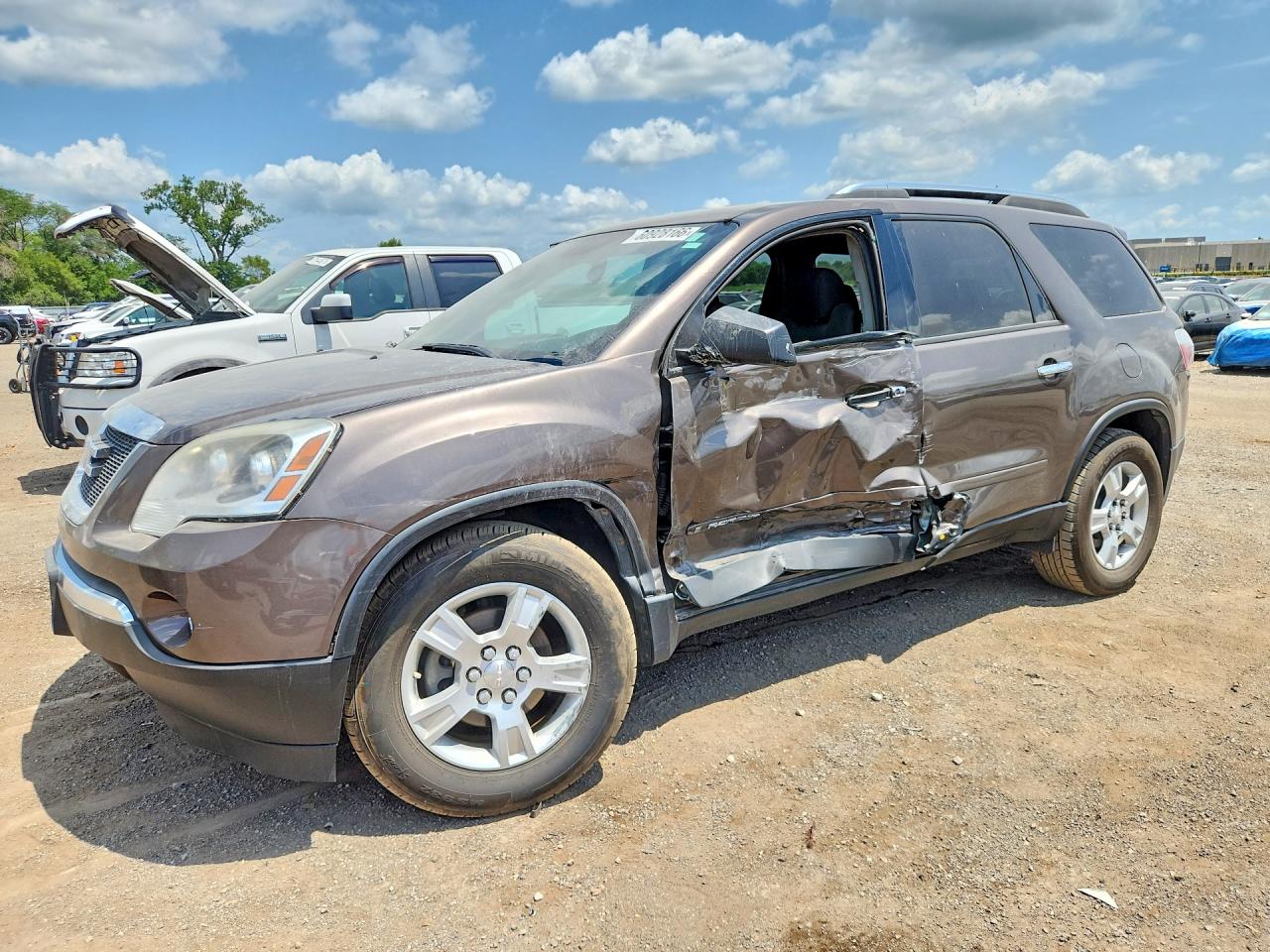 2008 Gmc Acadia Sle Brown vin: 1GKER13738J198013