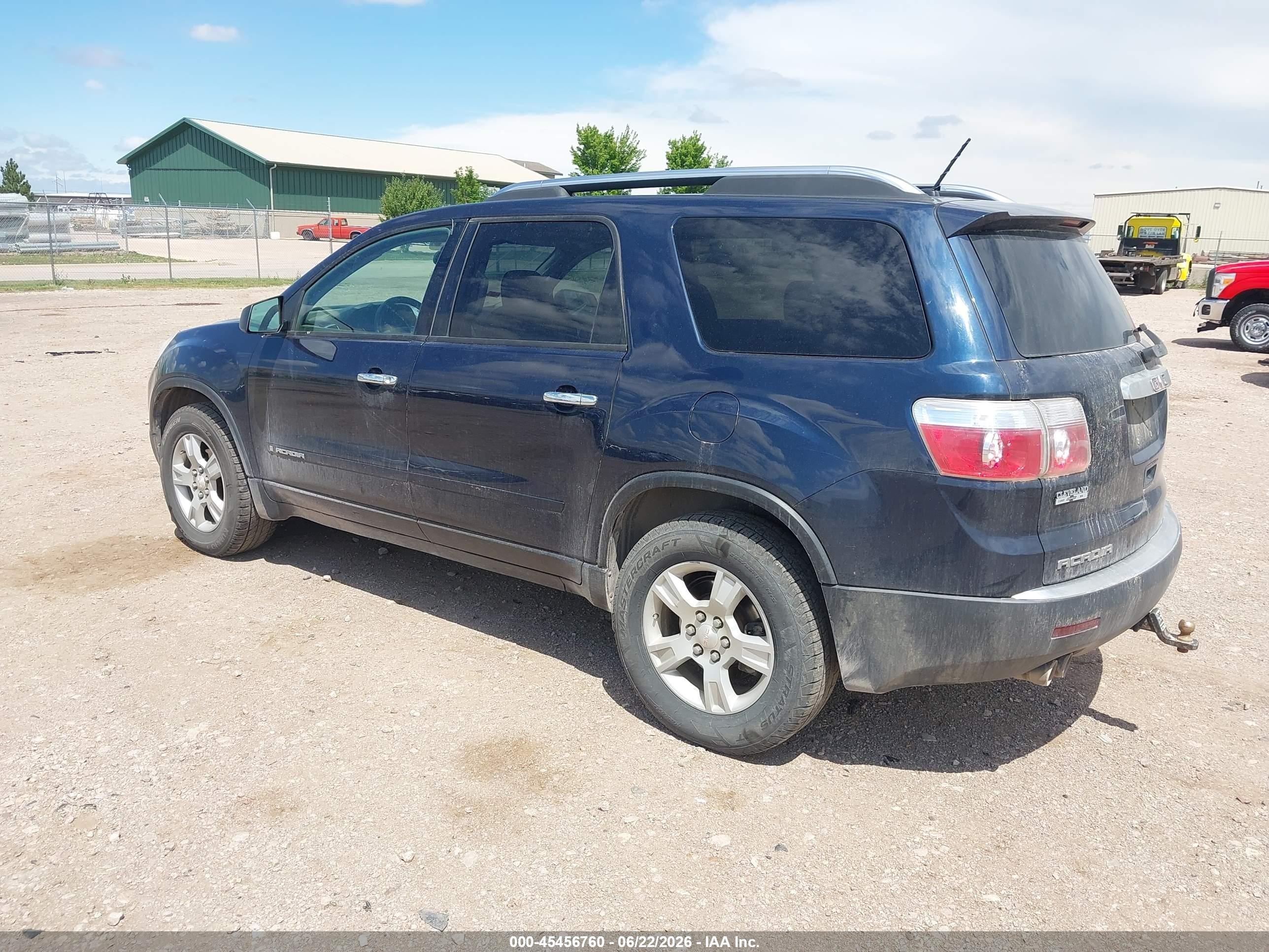 2008 Gmc Acadia Sle-1 Blue vin: 1GKER13738J263958
