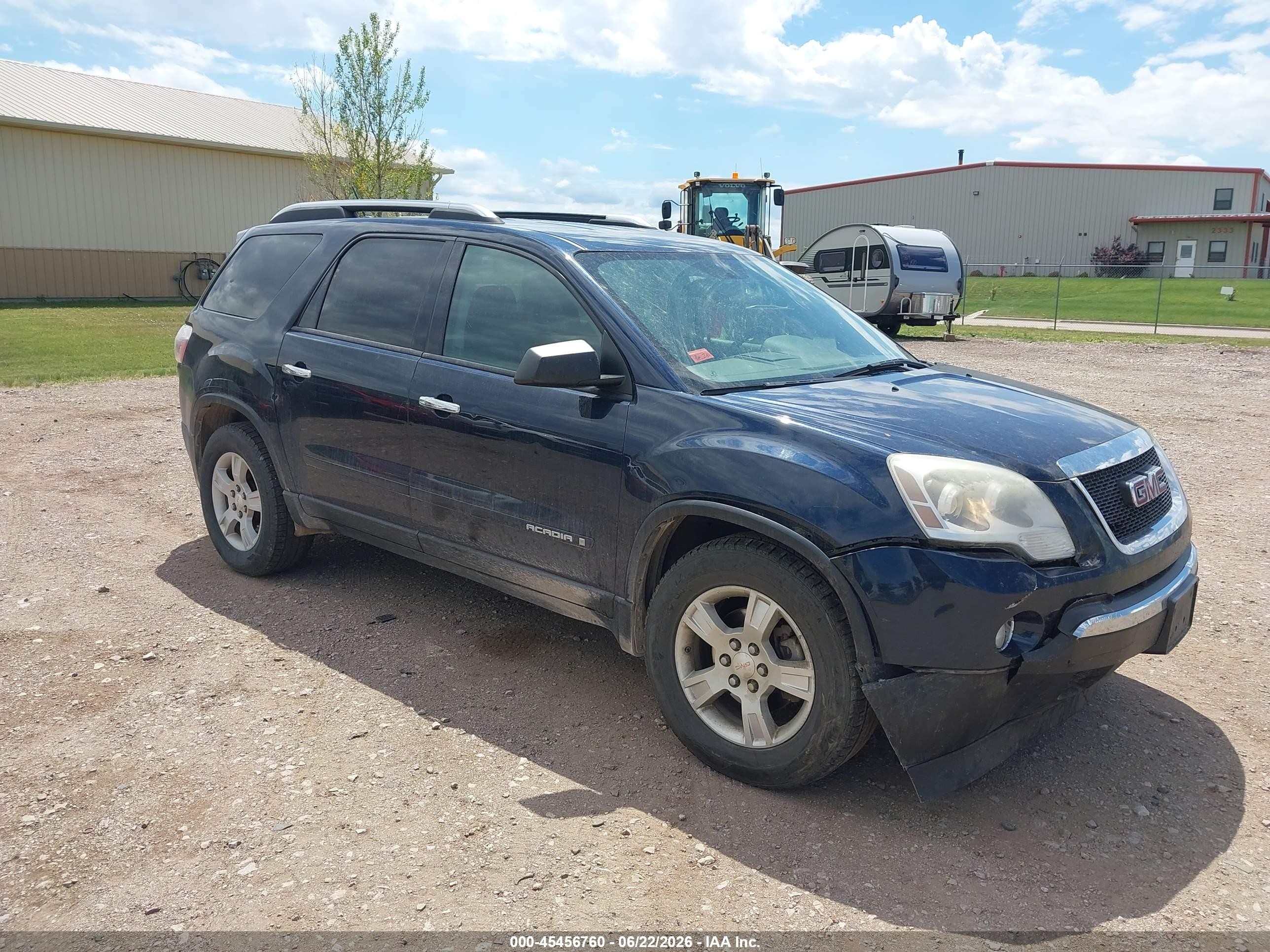 2008 Gmc Acadia Sle-1 Blue vin: 1GKER13738J263958