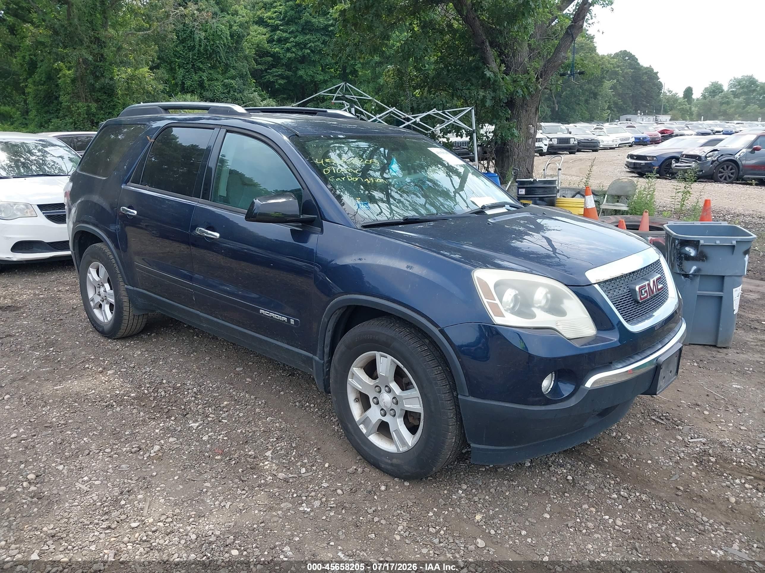 2007 Gmc Acadia Sle Blue vin: 1GKER13747J101416