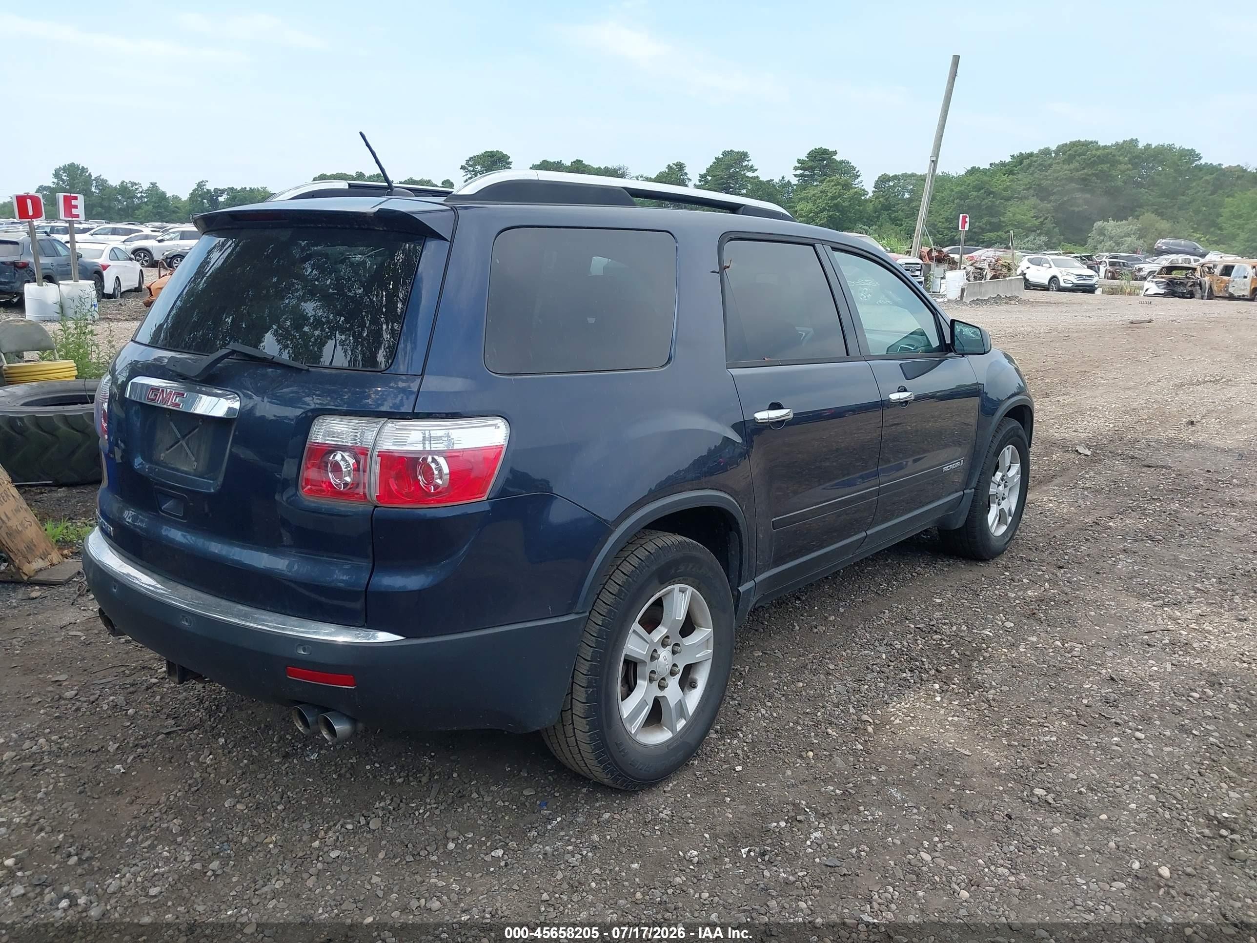 2007 Gmc Acadia Sle Blue vin: 1GKER13747J101416