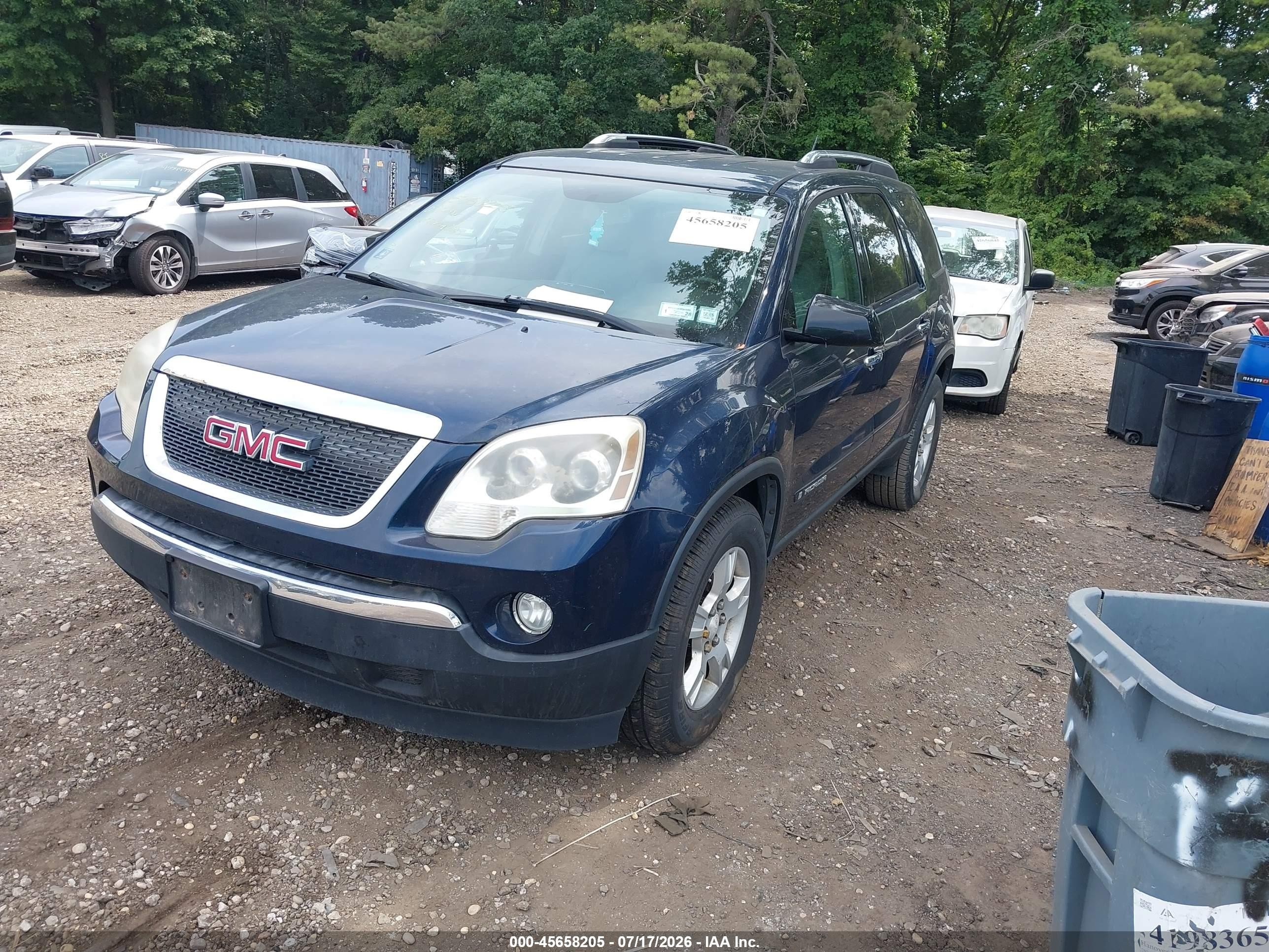 2007 Gmc Acadia Sle Blue vin: 1GKER13747J101416