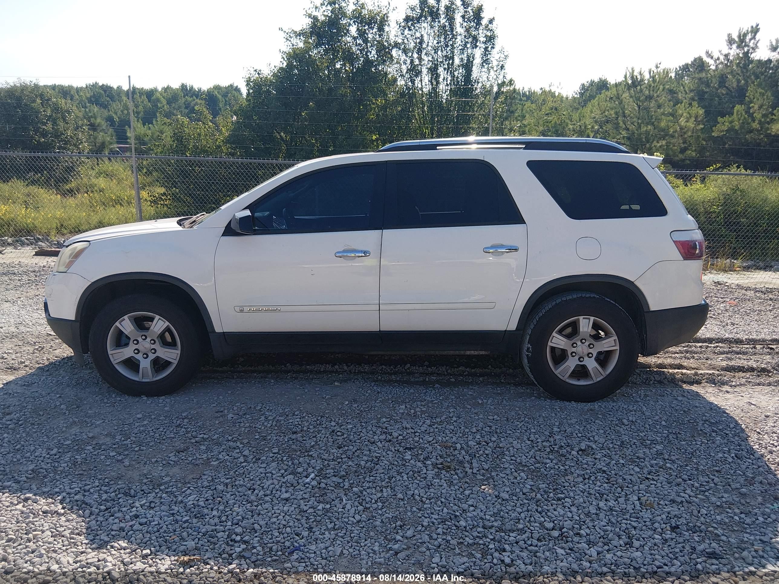 2008 Gmc Acadia Sle-1 Белый vin: 1GKER13758J119828