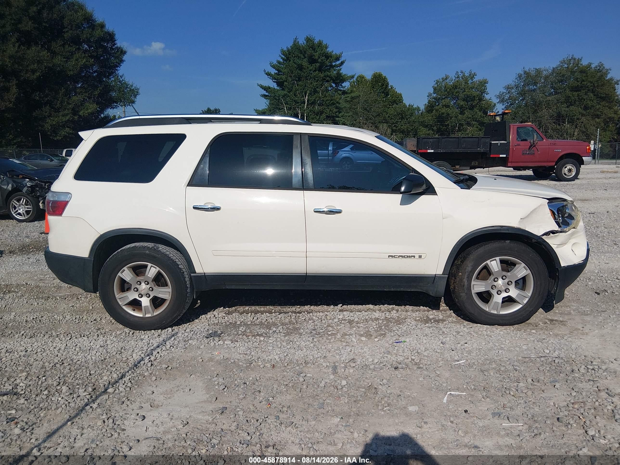 2008 Gmc Acadia Sle-1 Белый vin: 1GKER13758J119828
