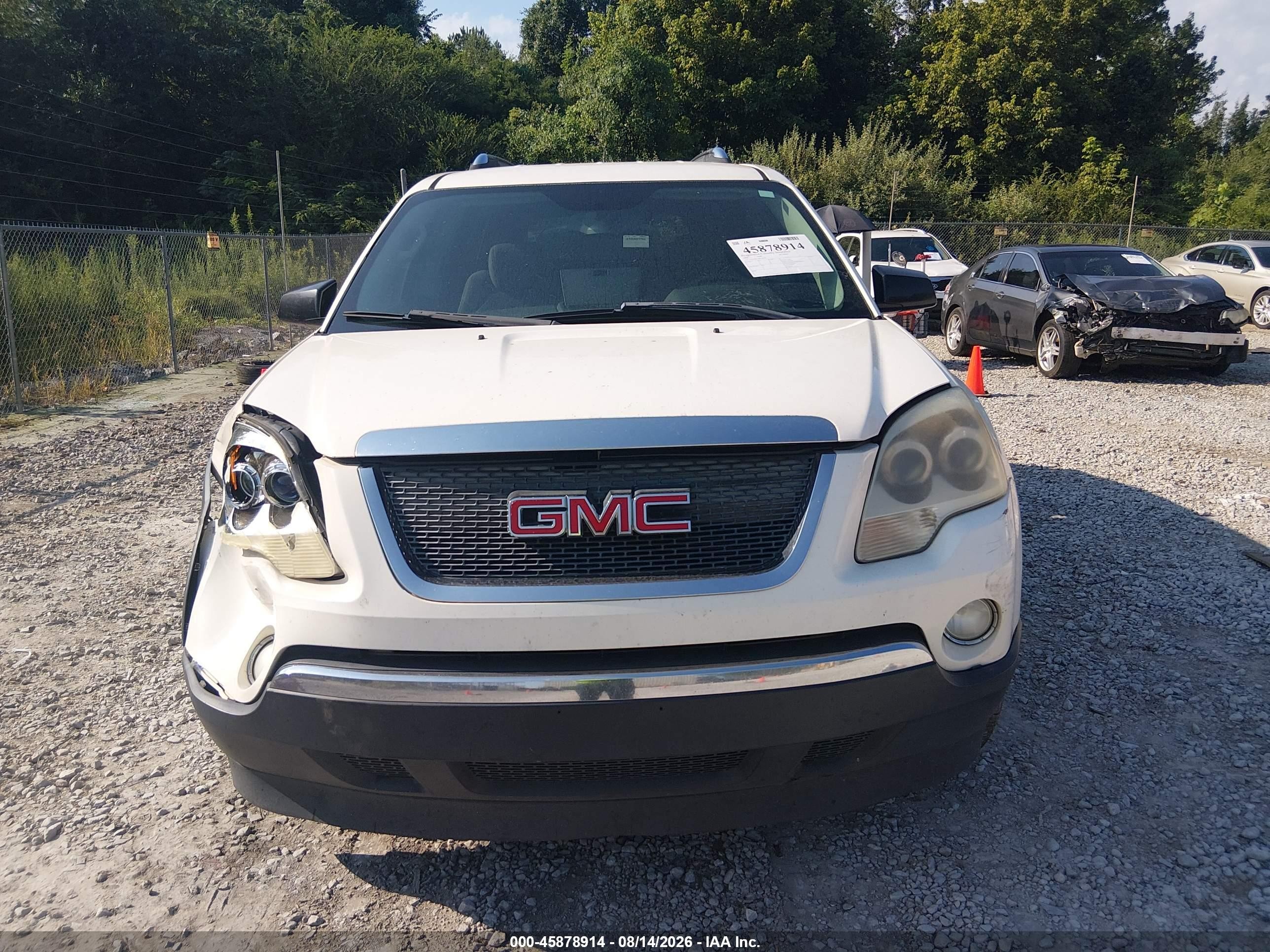 2008 Gmc Acadia Sle-1 Белый vin: 1GKER13758J119828