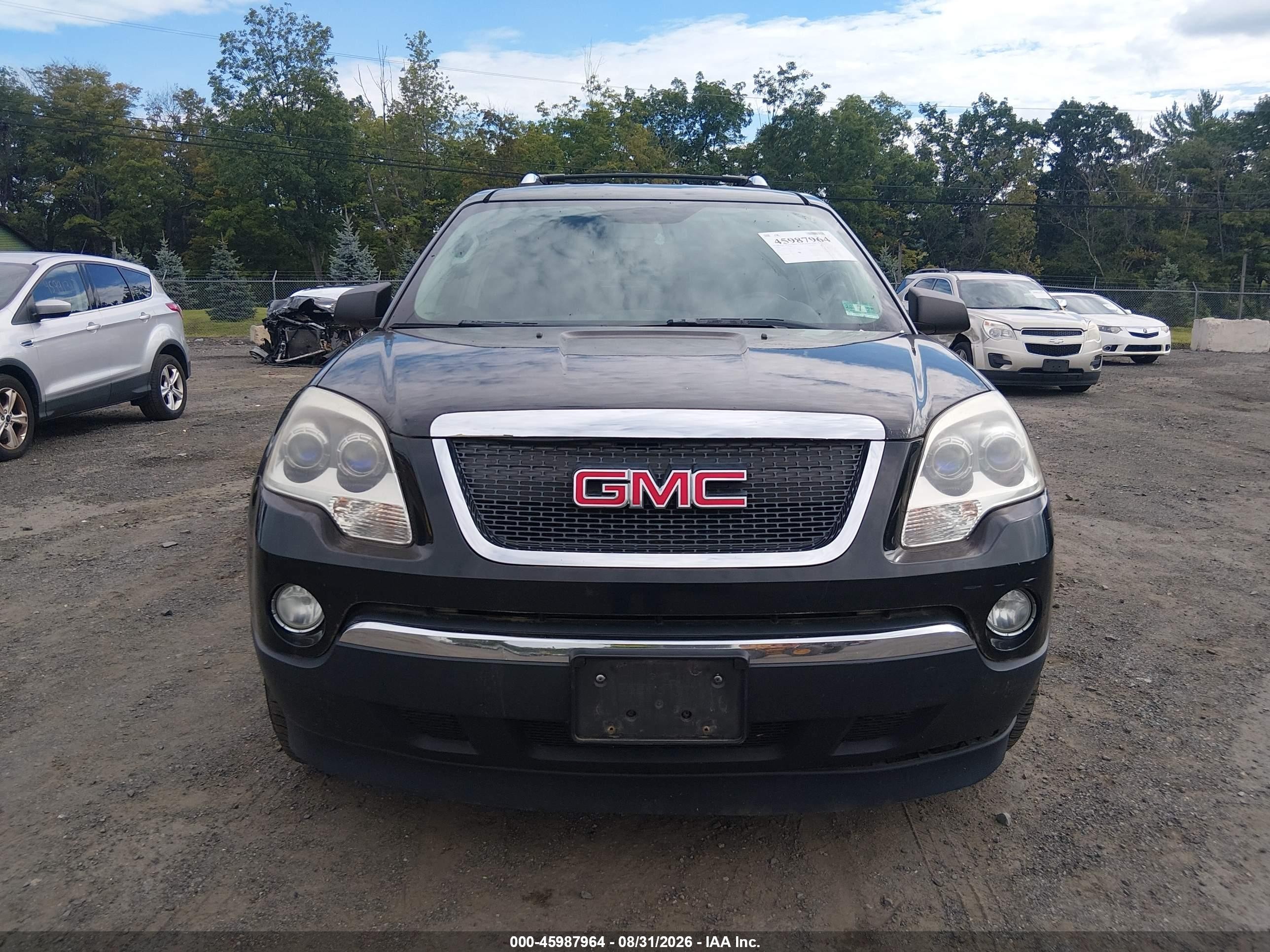 2008 Gmc Acadia Sle-1 Black vin: 1GKER13768J292872