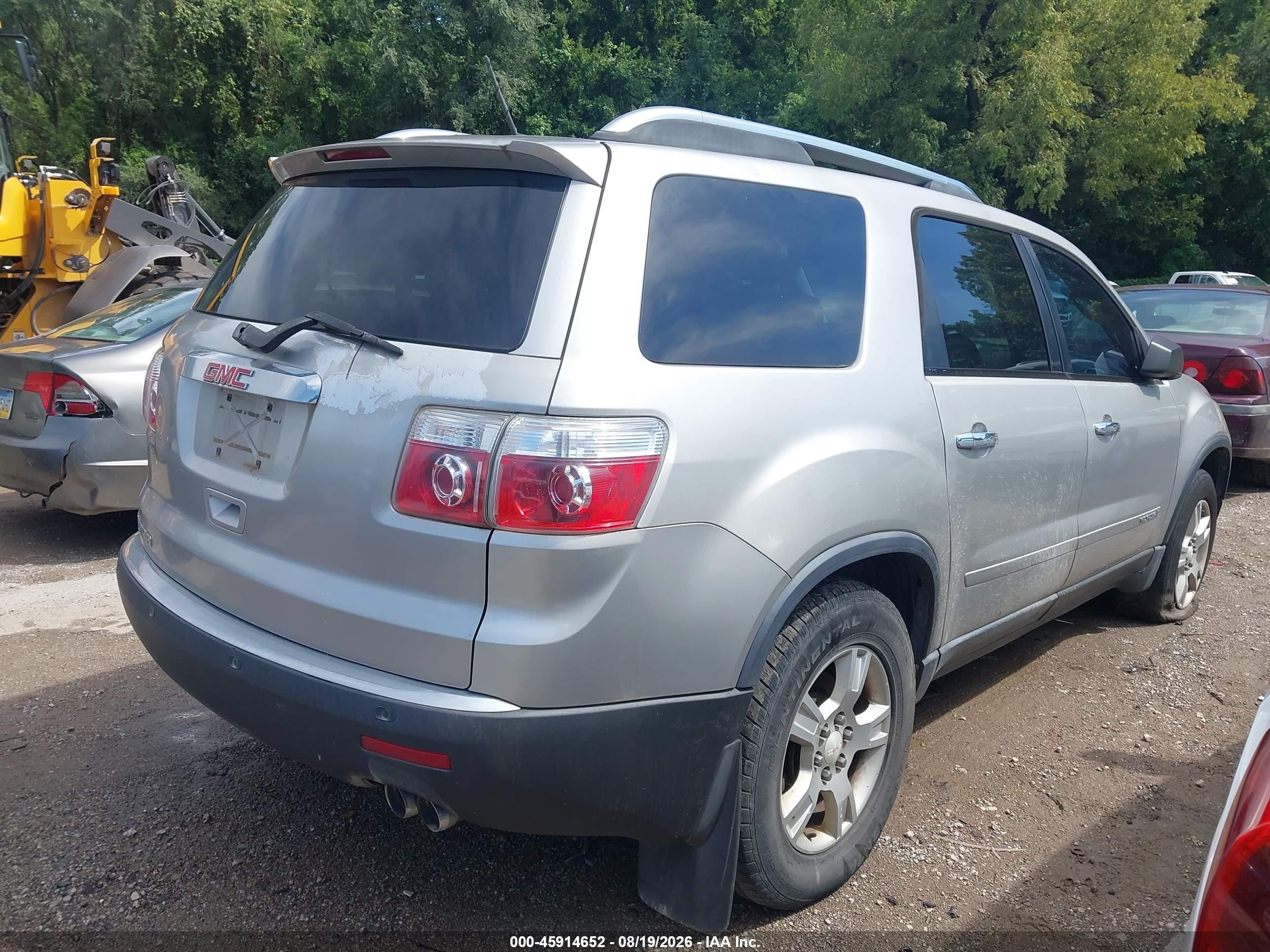 2008 Gmc Acadia Sle-1 Silver vin: 1GKER13788J125641
