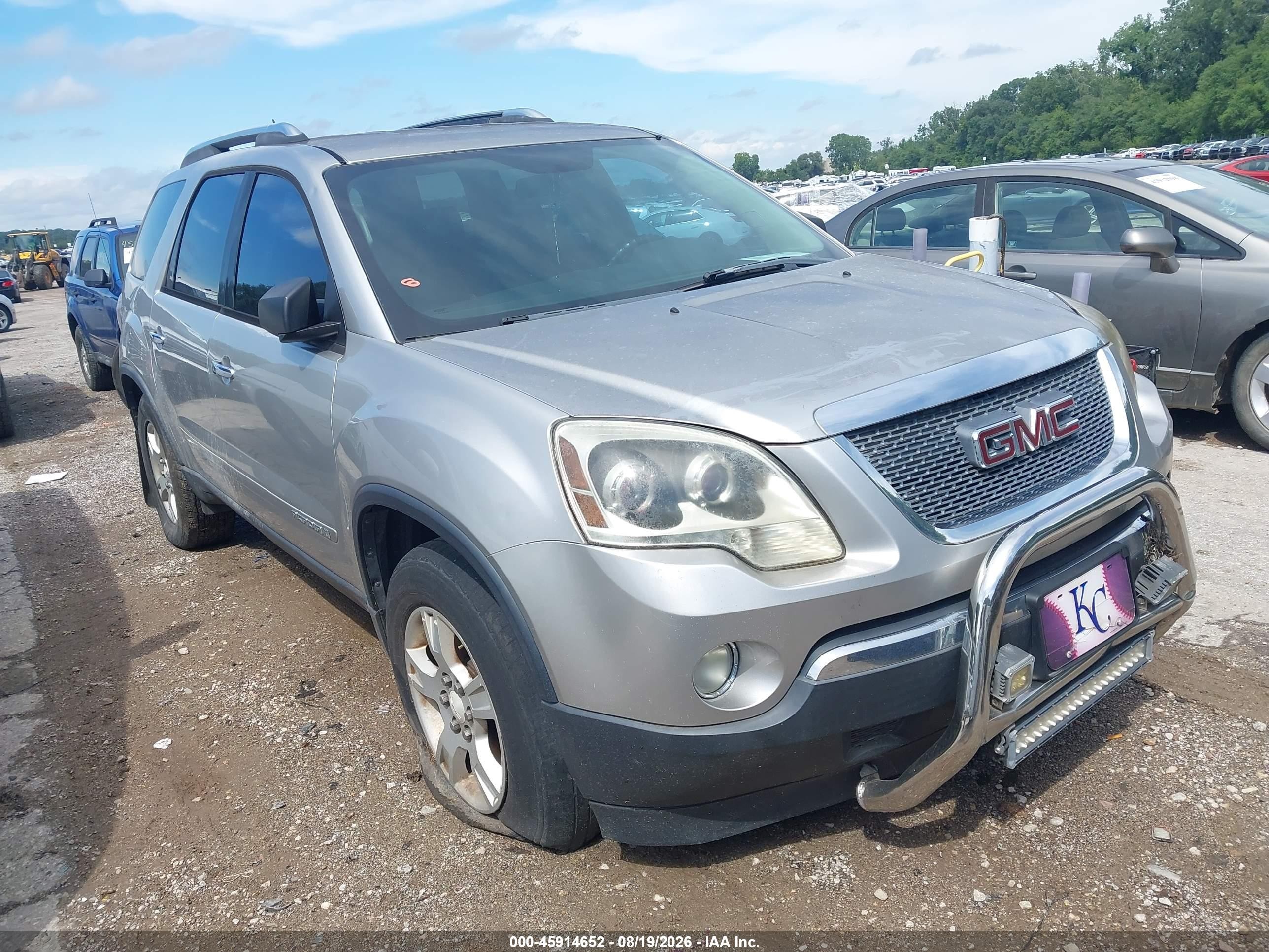 2008 Gmc Acadia Sle-1 Silver vin: 1GKER13788J125641