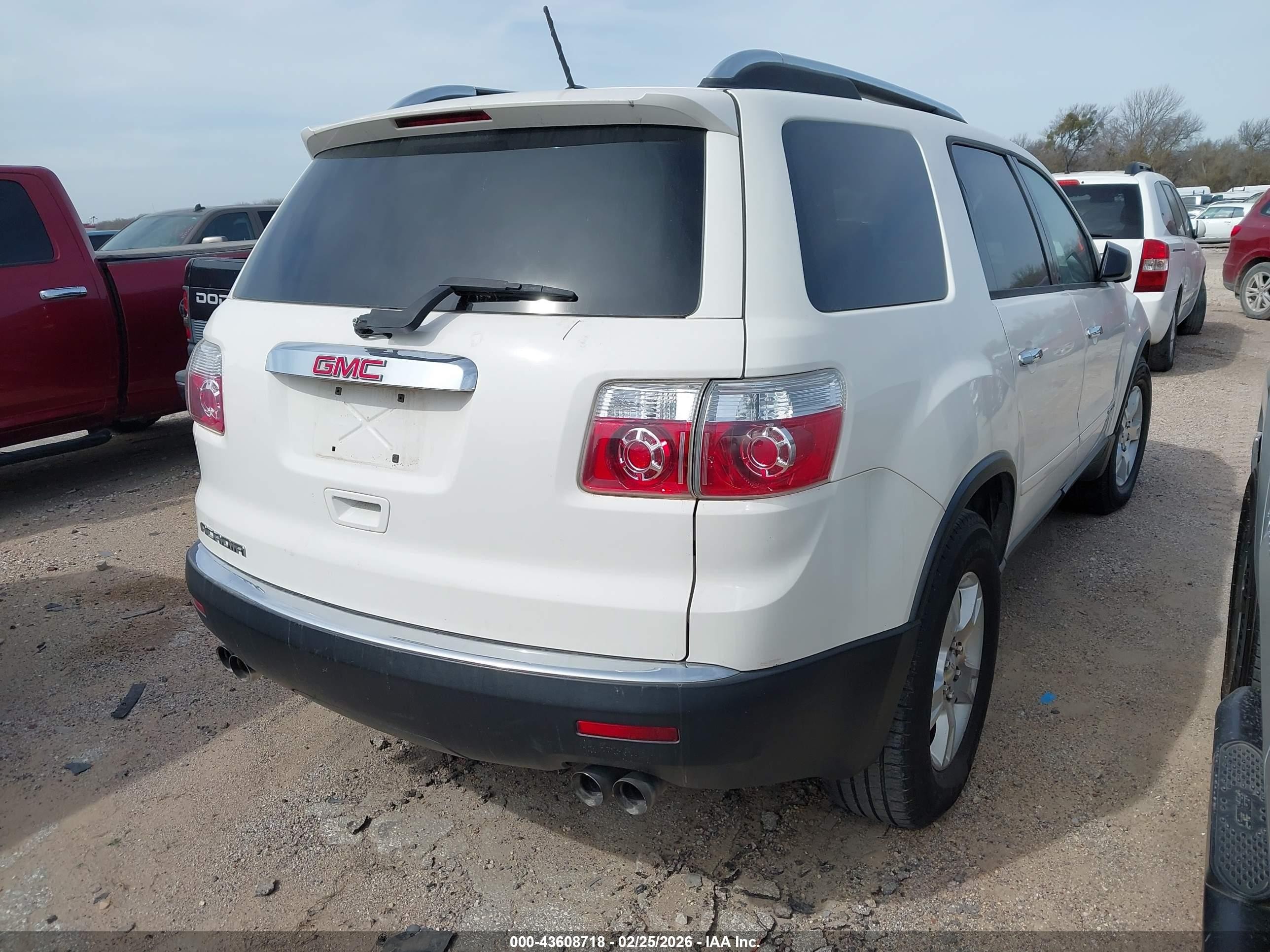 2008 Gmc Acadia Sle-1 Cream vin: 1GKER137X8J177451