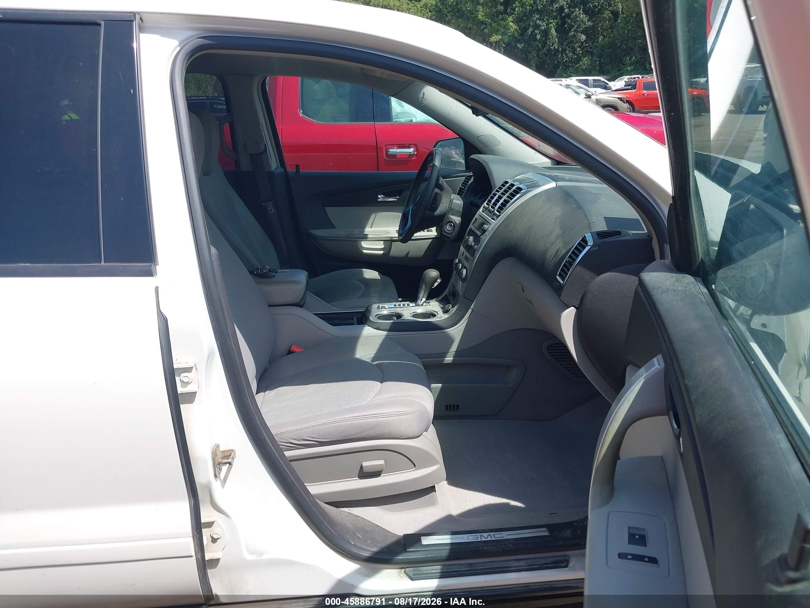 2009 Gmc Acadia Sle1 White vin: 1GKER13D09J179135