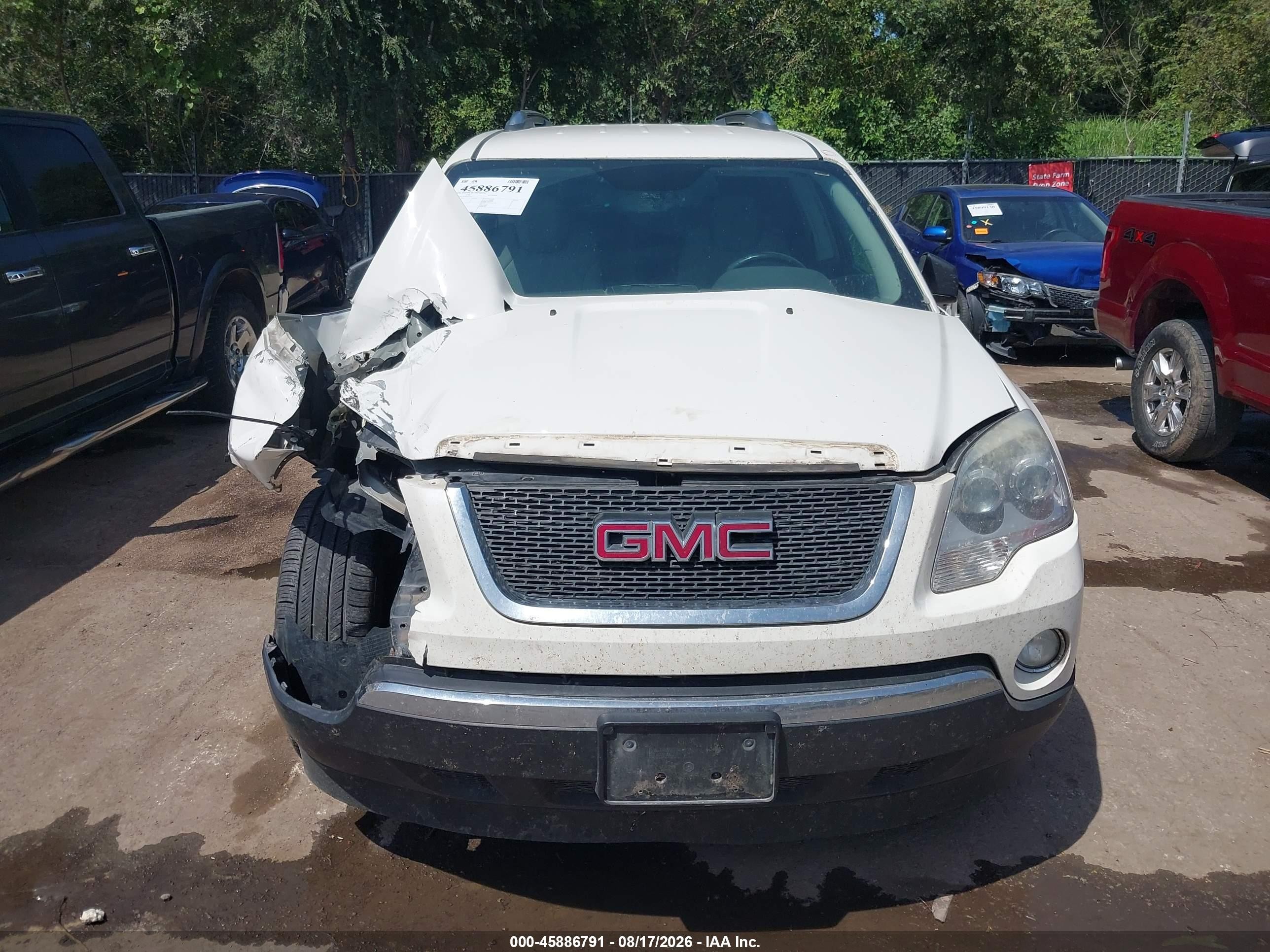 2009 Gmc Acadia Sle1 White vin: 1GKER13D09J179135