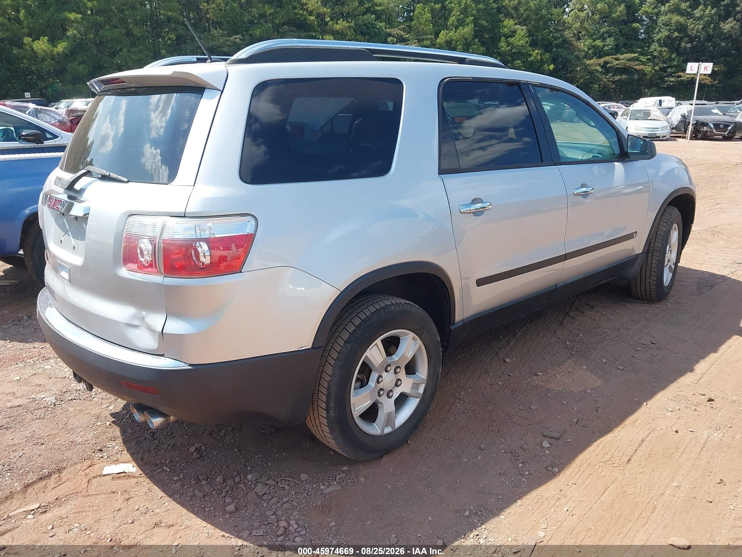 2009 Gmc Acadia Sle-1 Silver vin: 1GKER13D49J151077