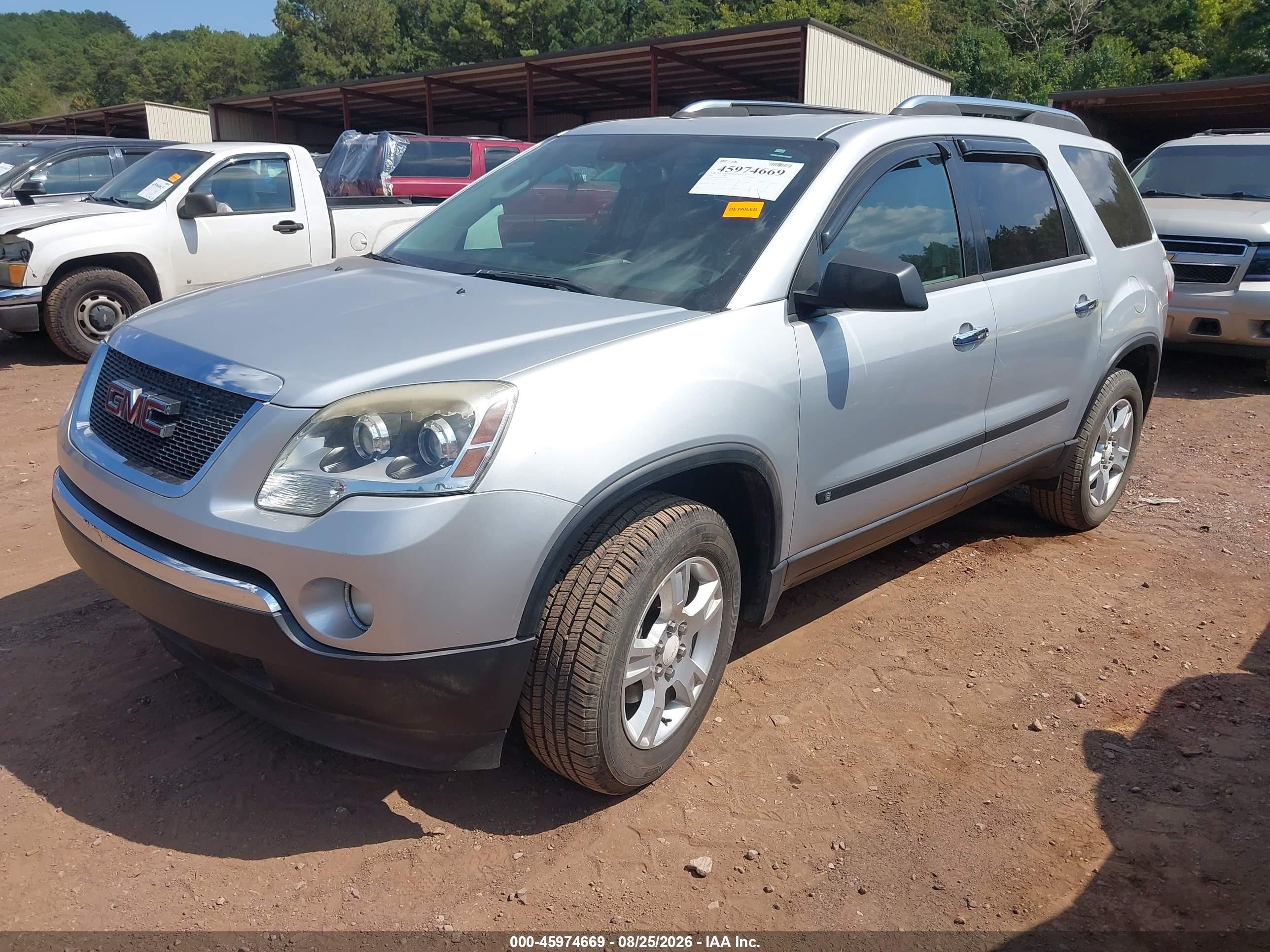 2009 Gmc Acadia Sle-1 Silver vin: 1GKER13D49J151077