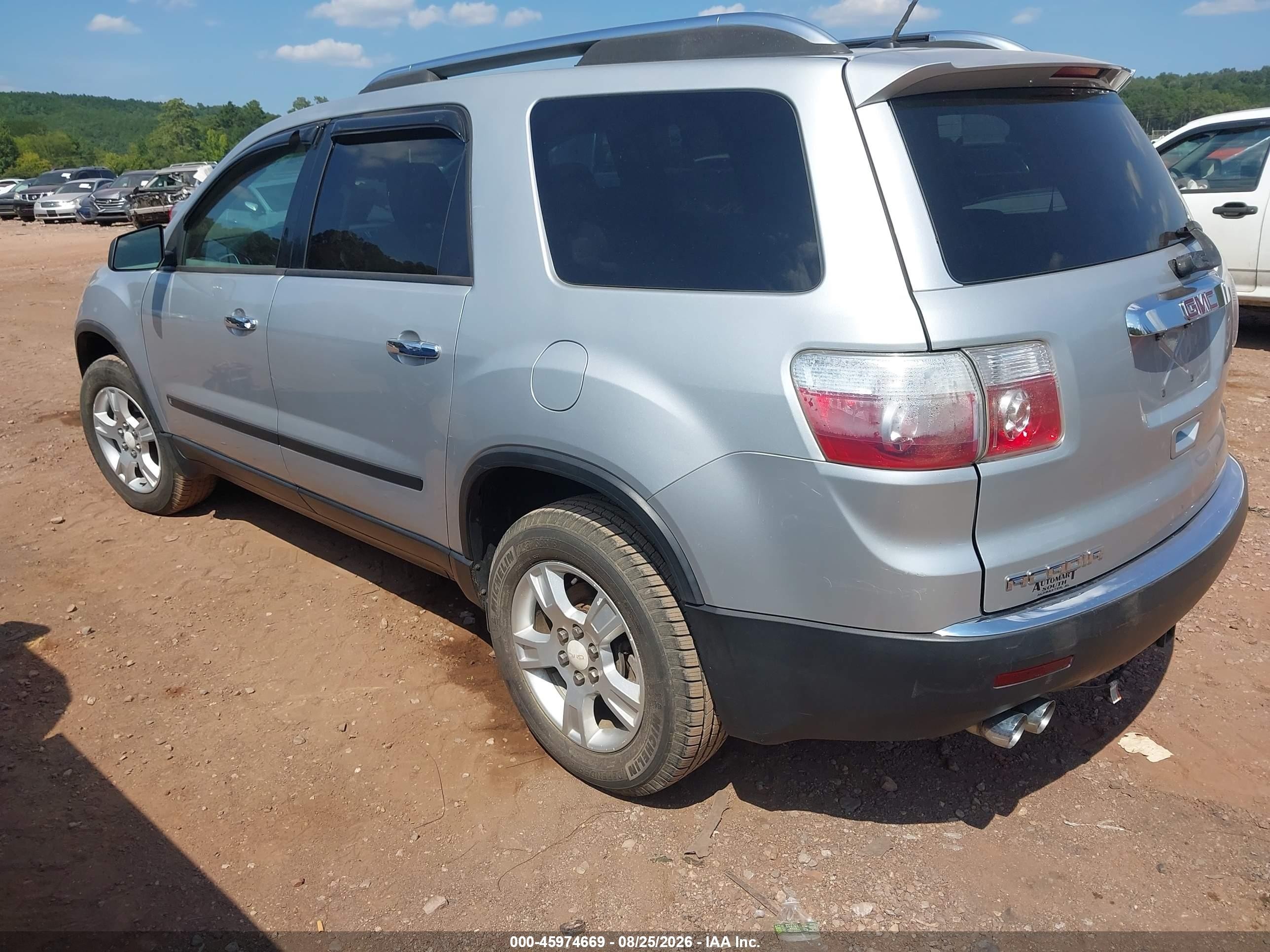 2009 Gmc Acadia Sle-1 Silver vin: 1GKER13D49J151077