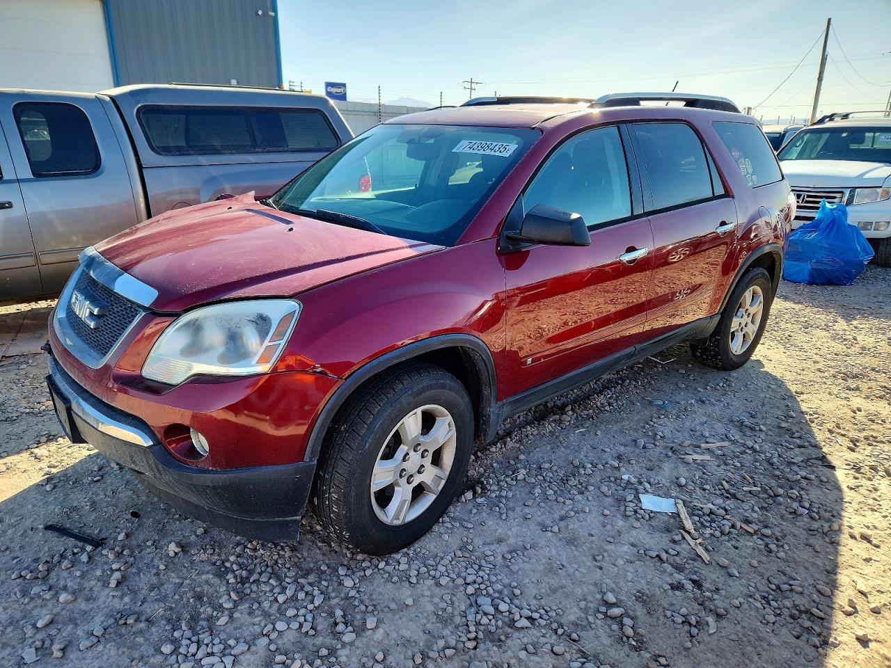 2009 Gmc Acadia Sle Red vin: 1GKER13D59J160032