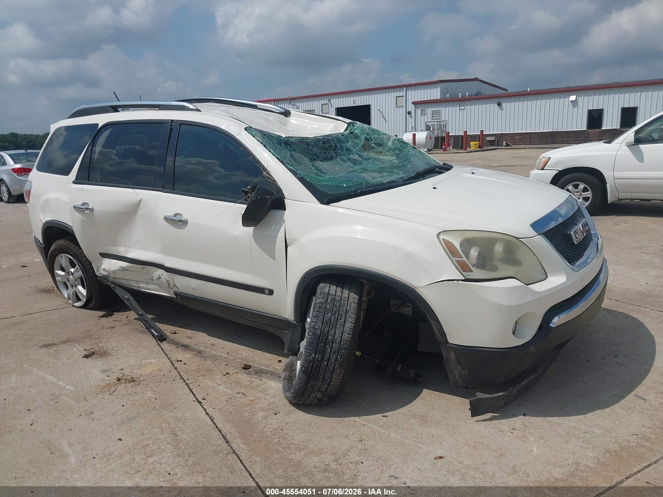 2009 Gmc Acadia Sle1 White vin: 1GKER13D59J219970