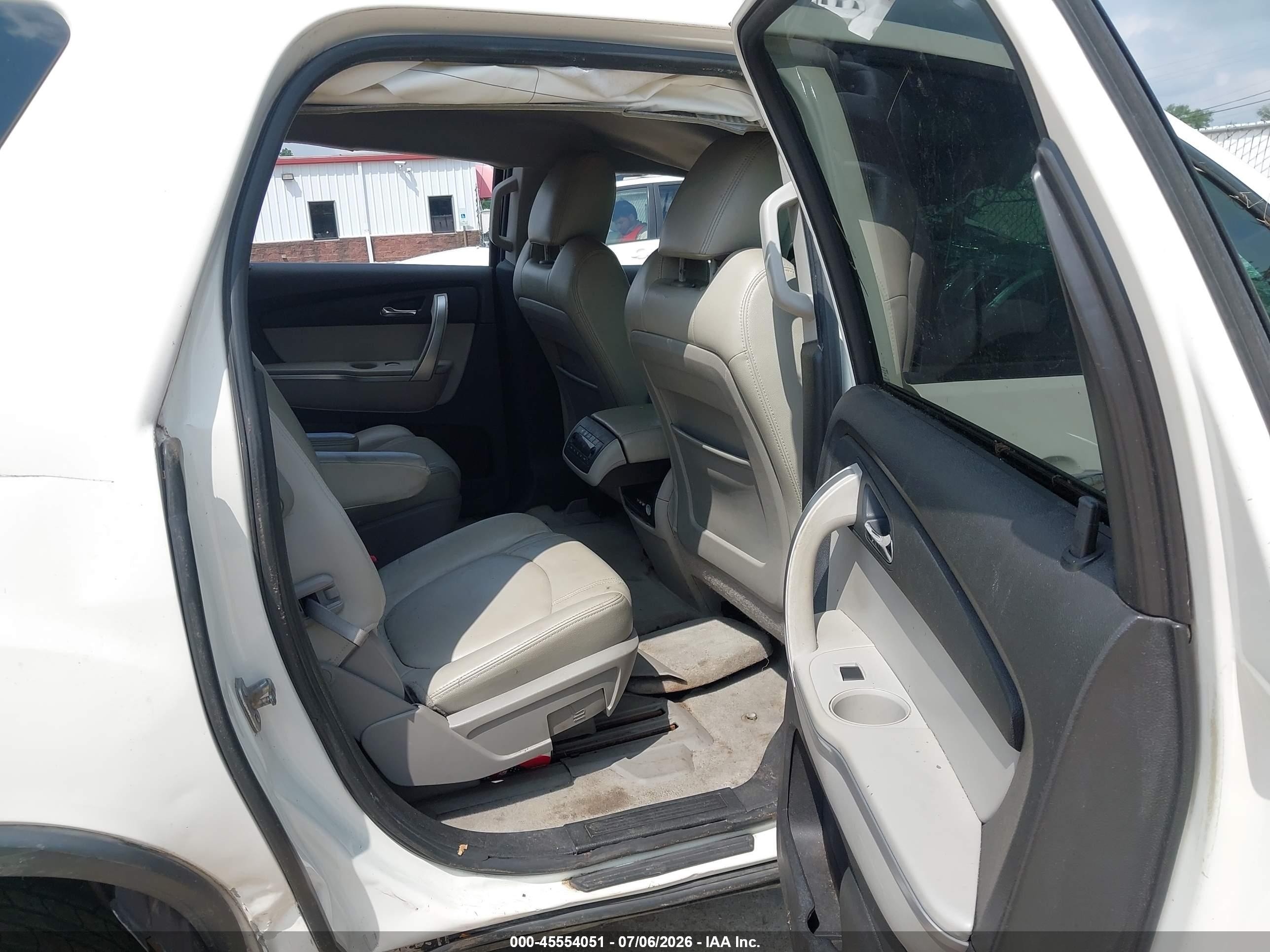 2009 Gmc Acadia Sle1 White vin: 1GKER13D59J219970