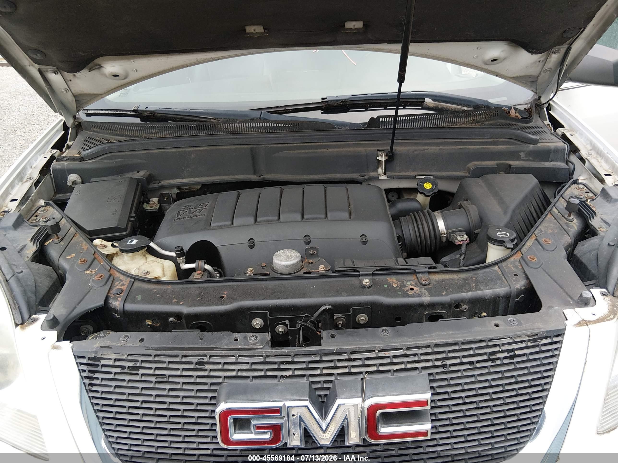 2009 Gmc Acadia Sle1 White vin: 1GKER13D79J178354