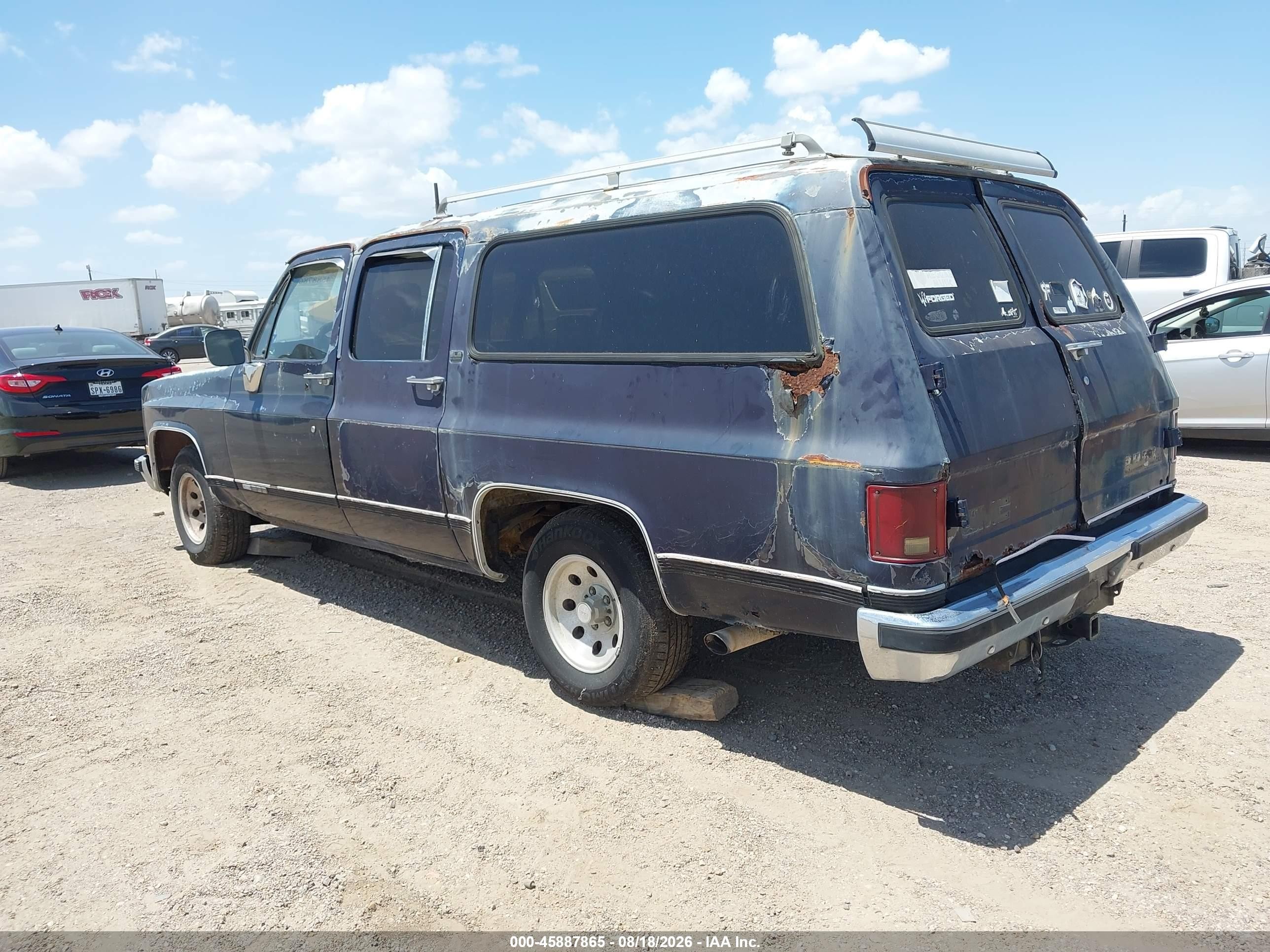1989 Gmc Suburban R15 Conventional Blue vin: 1GKER16K3KF516917