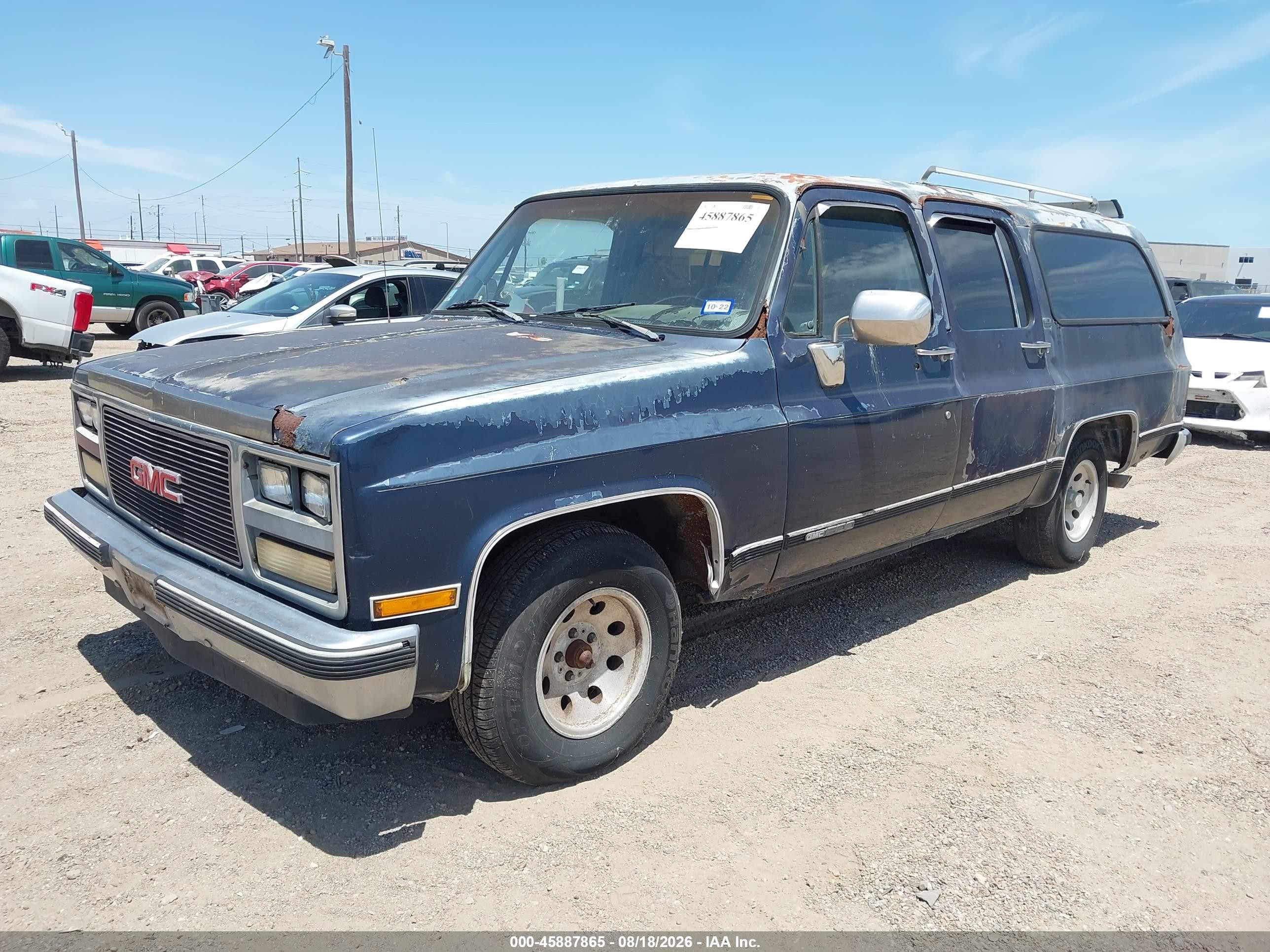 1989 Gmc Suburban R15 Conventional Blue vin: 1GKER16K3KF516917
