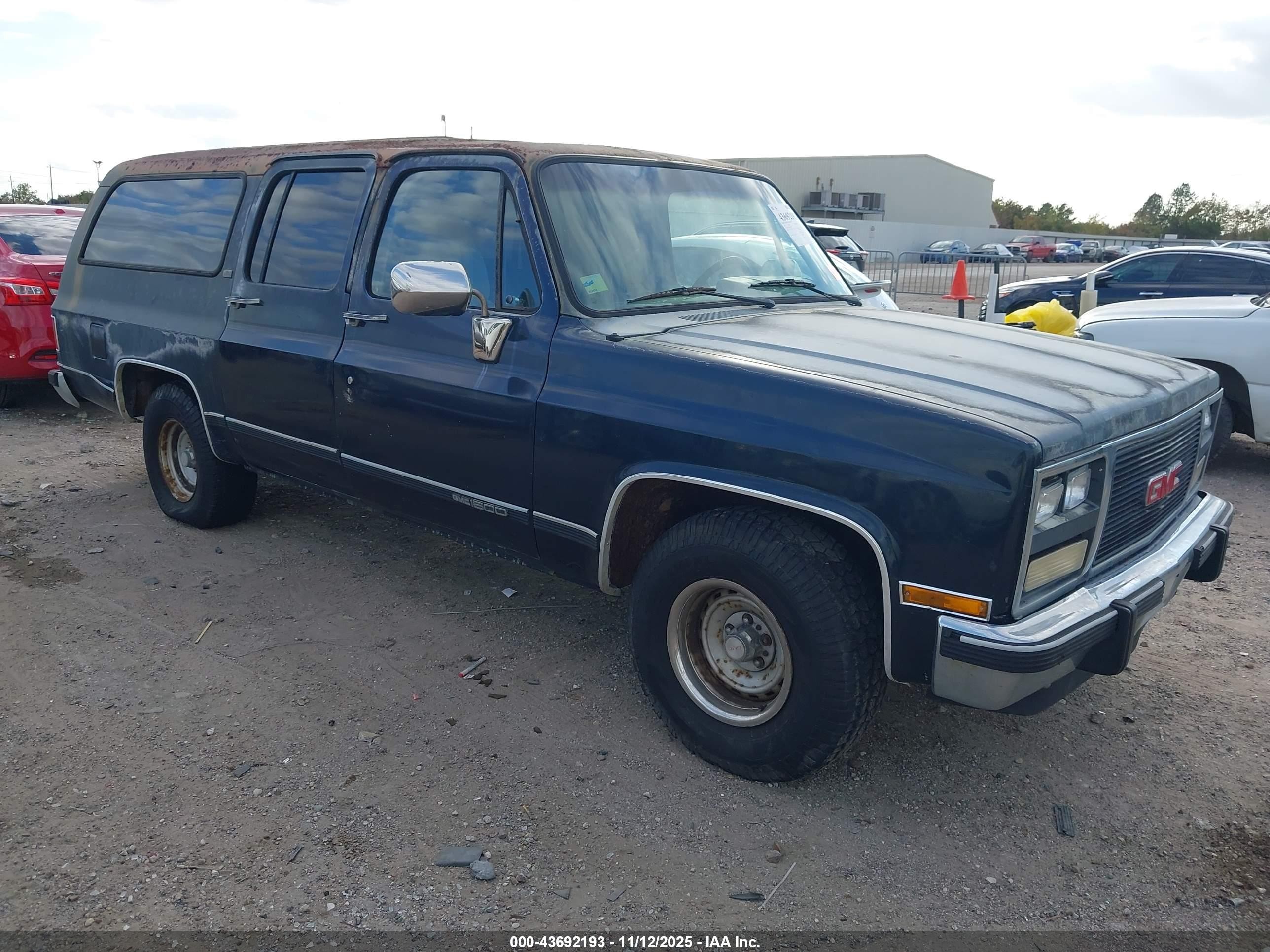 1991 Gmc Suburban R15 Conventional Blue vin: 1GKER16K5MF529963