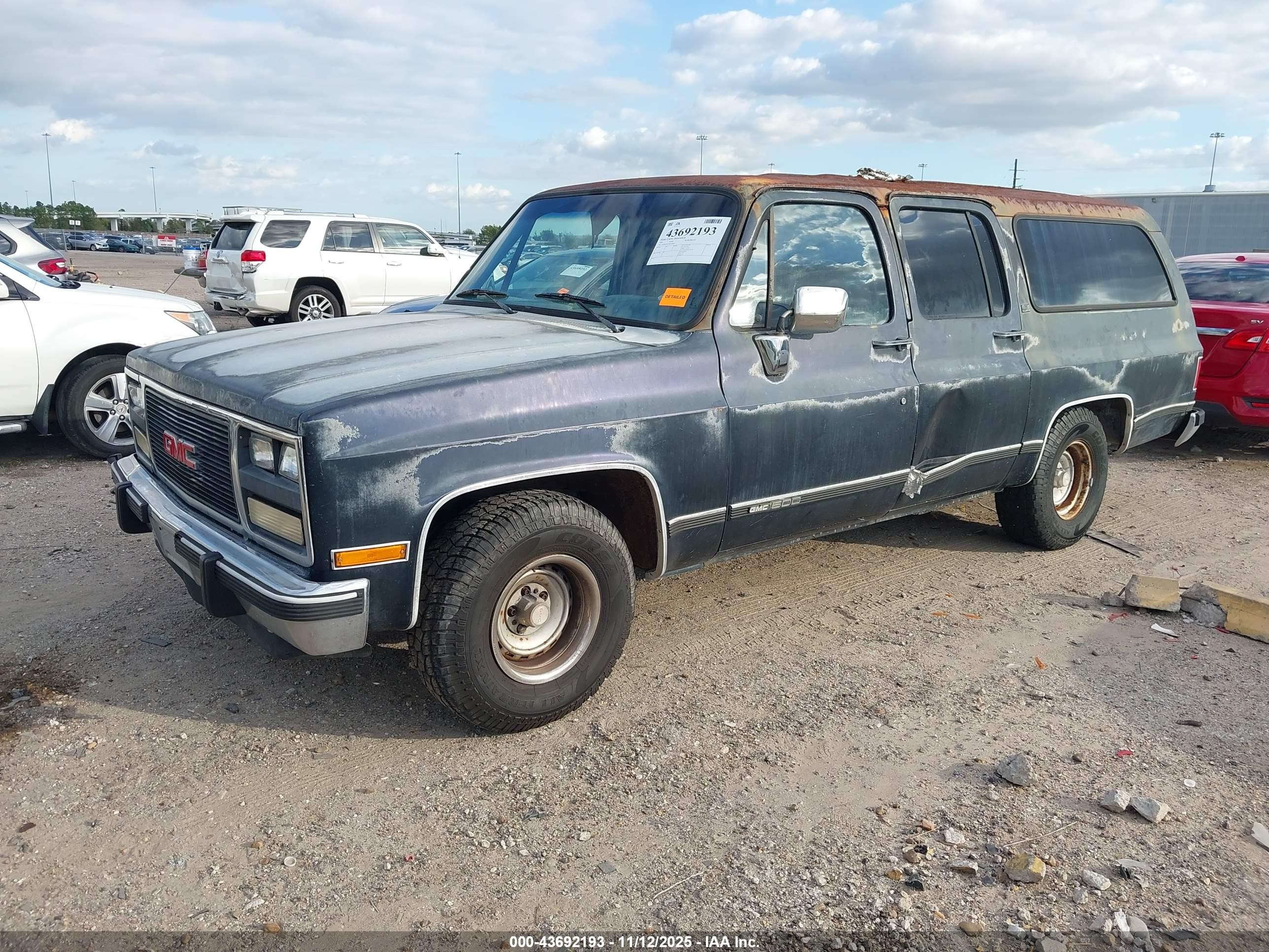 1991 Gmc Suburban R15 Conventional Blue vin: 1GKER16K5MF529963