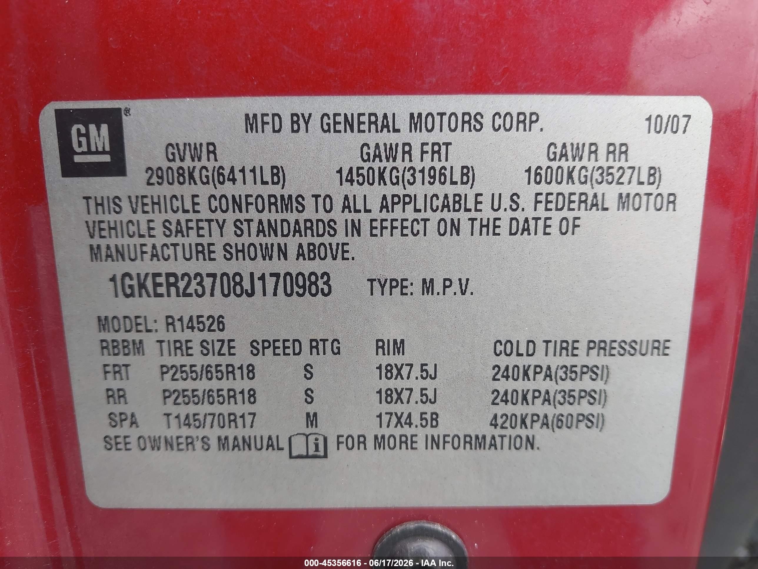 2008 Gmc Acadia Slt-1 Maroon vin: 1GKER23708J170983