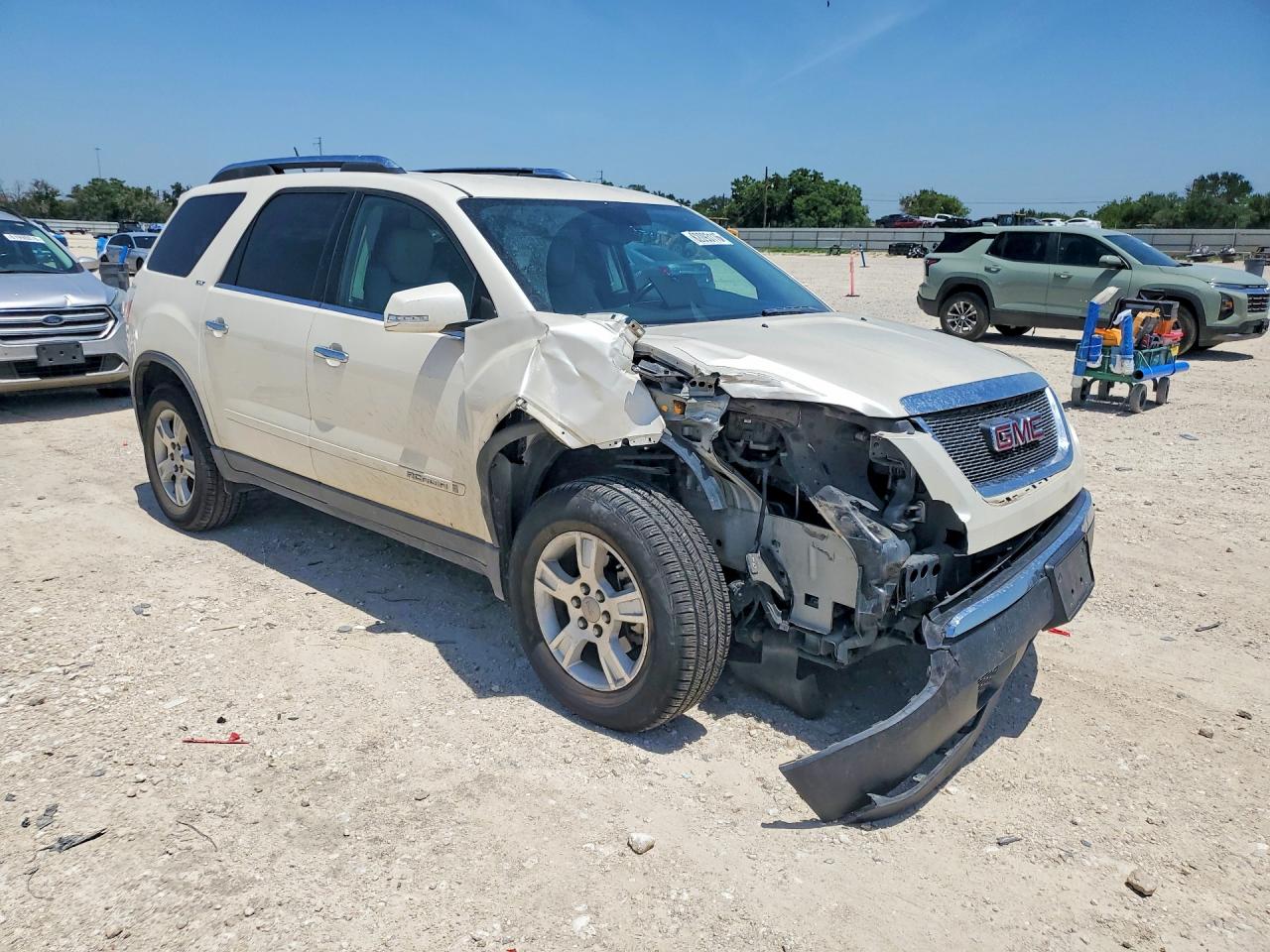 2008 Gmc Acadia Slt-1 White vin: 1GKER23708J296907