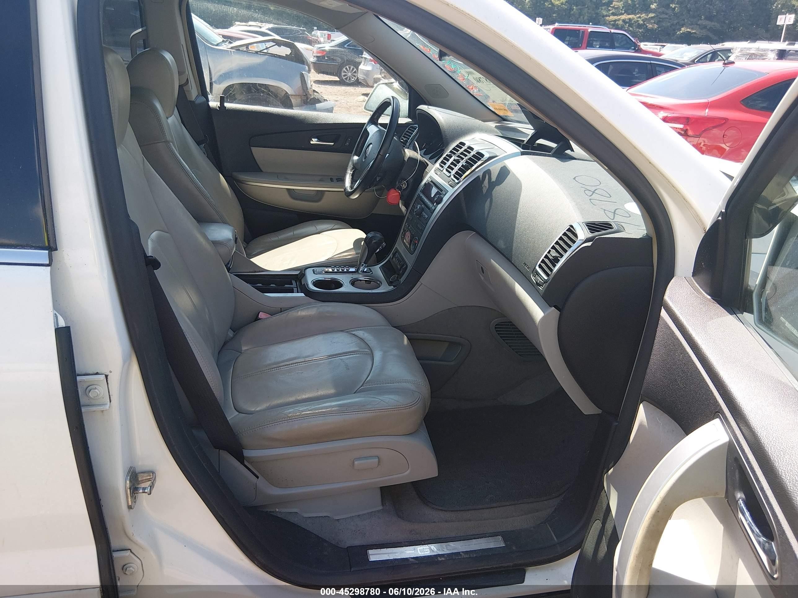 2008 Gmc Acadia Slt-1 White vin: 1GKER23718J185606
